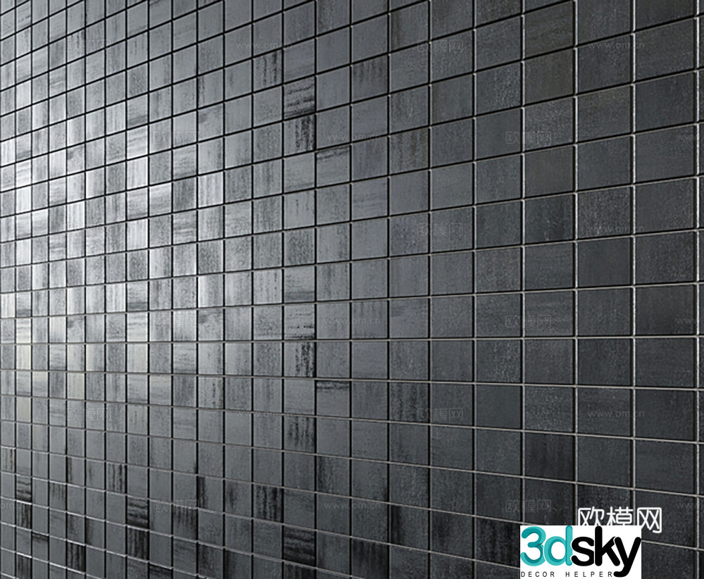 Ceramic tiles Stone Wall Masquered tiles 3D Model