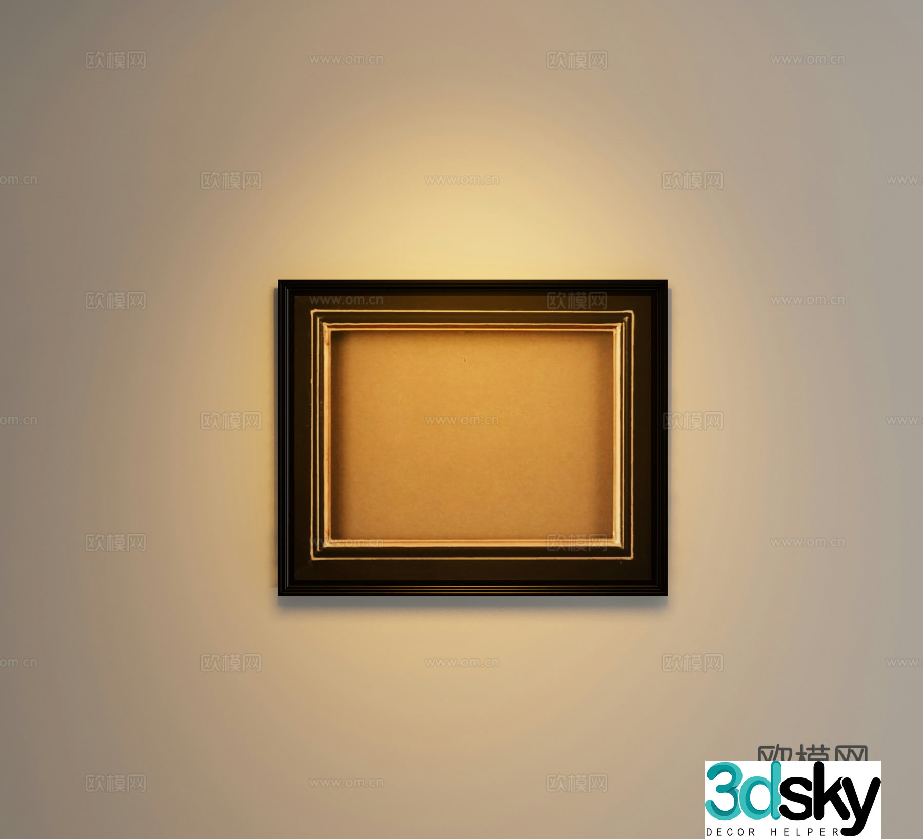 Modern hanging paintings Abstract decorative painting 3d model