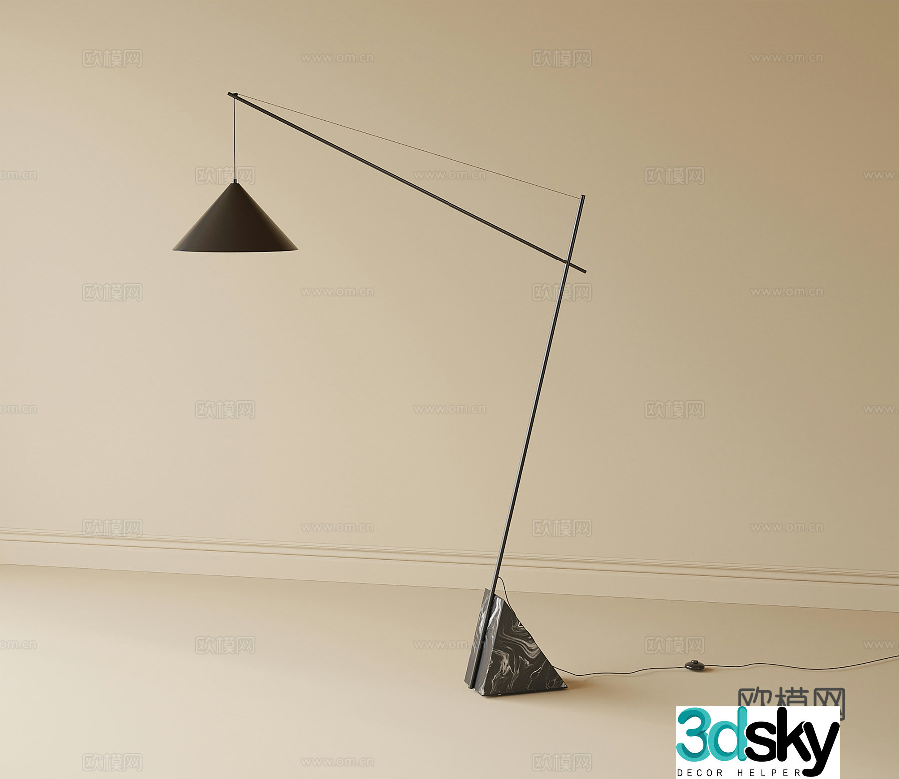Modern floor lamp 3d model