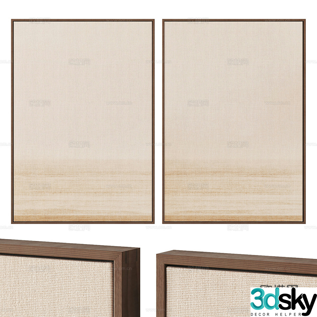 Art hanging painting decorative painting 3d model