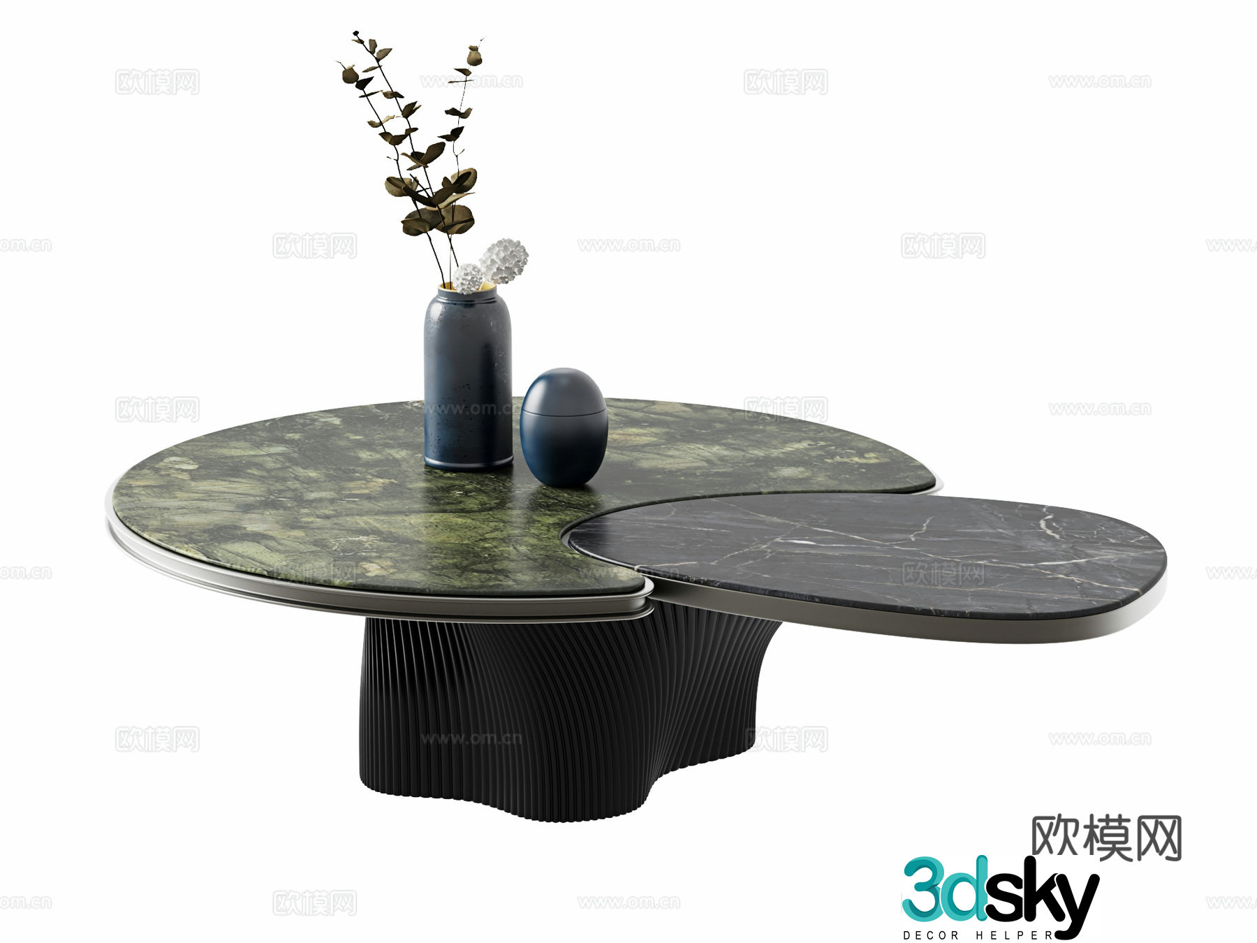 Modern marble coffee table 3d model
