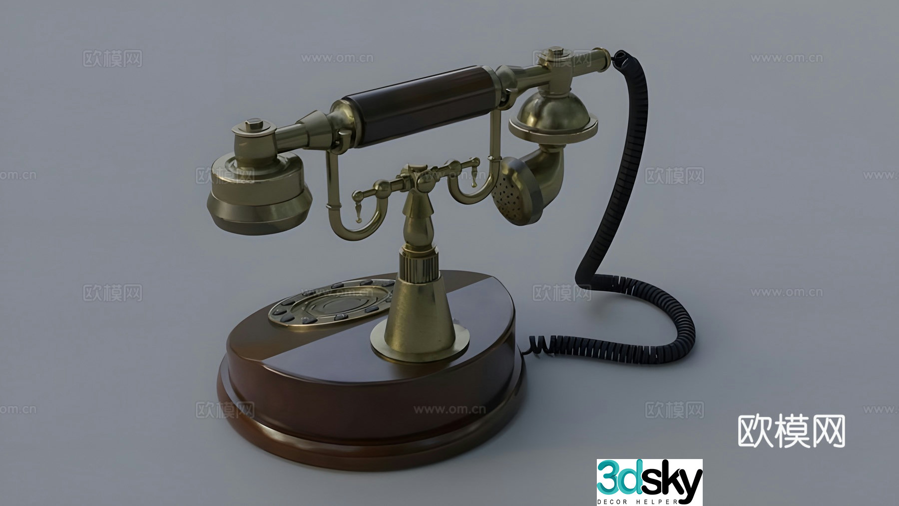 Old -style phone 3D model
