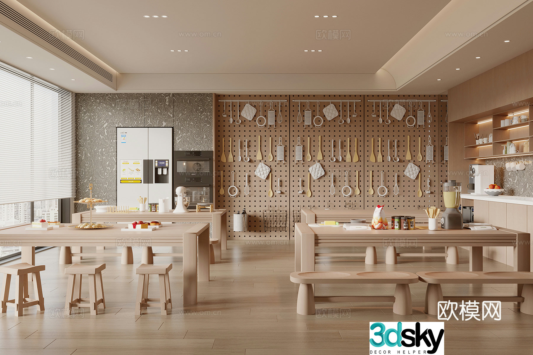 Modern baking classroom 3D model