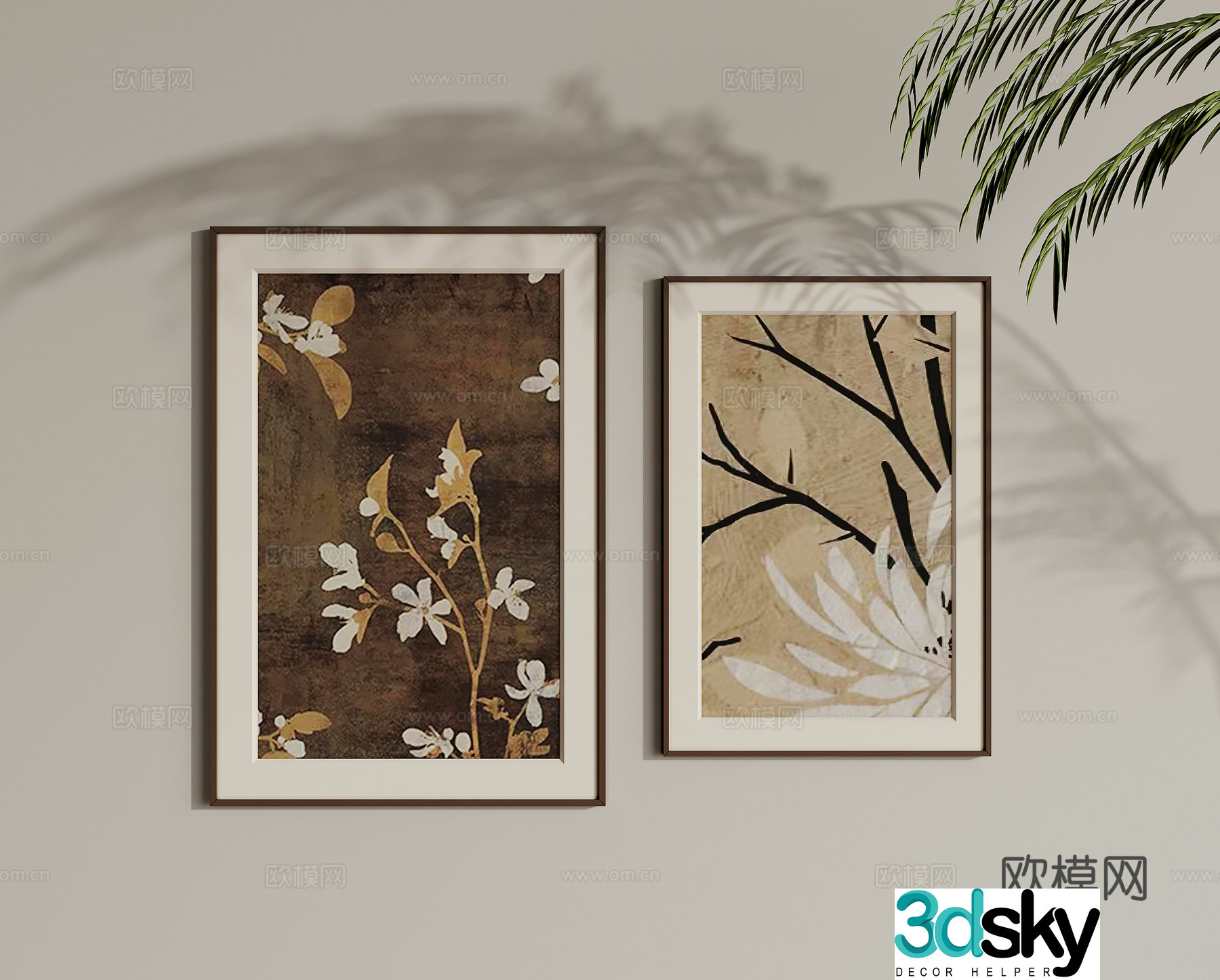 Wasabi combination hanging paintings decorative paintings 3D model