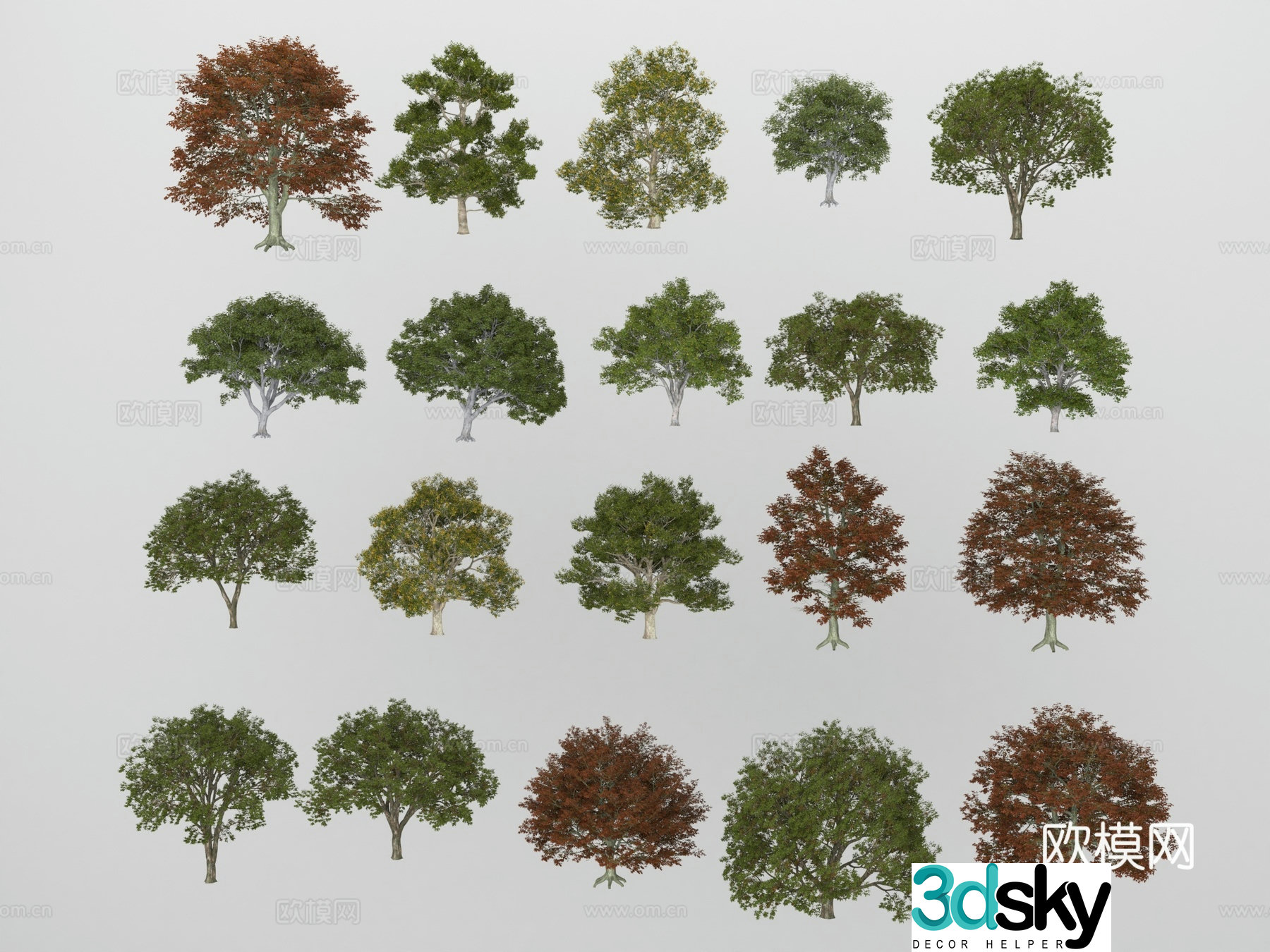 Realistic tree big tree red tree banyan tree outdoor tree forest tree 3d model
