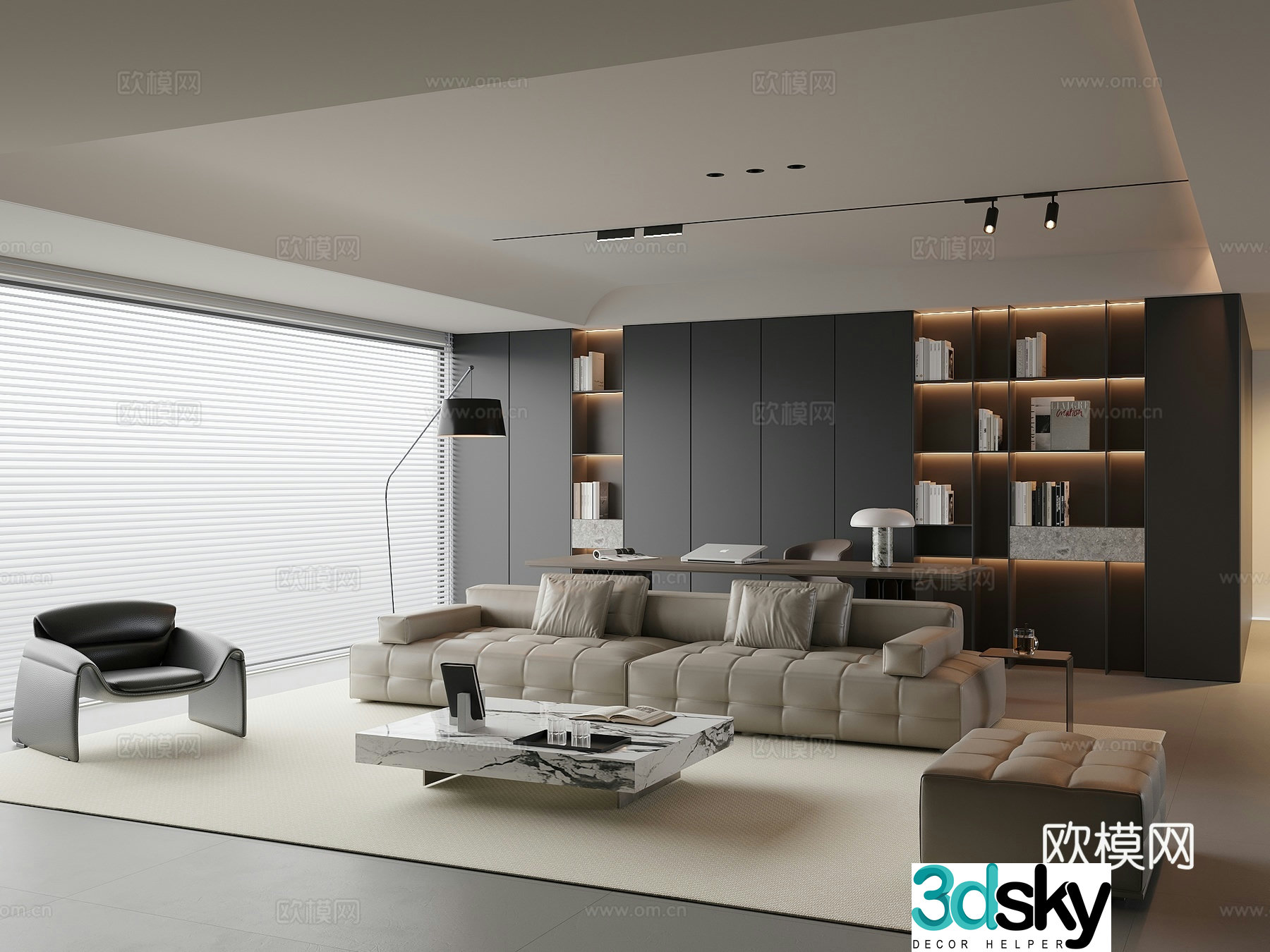 Italian living room 3d model