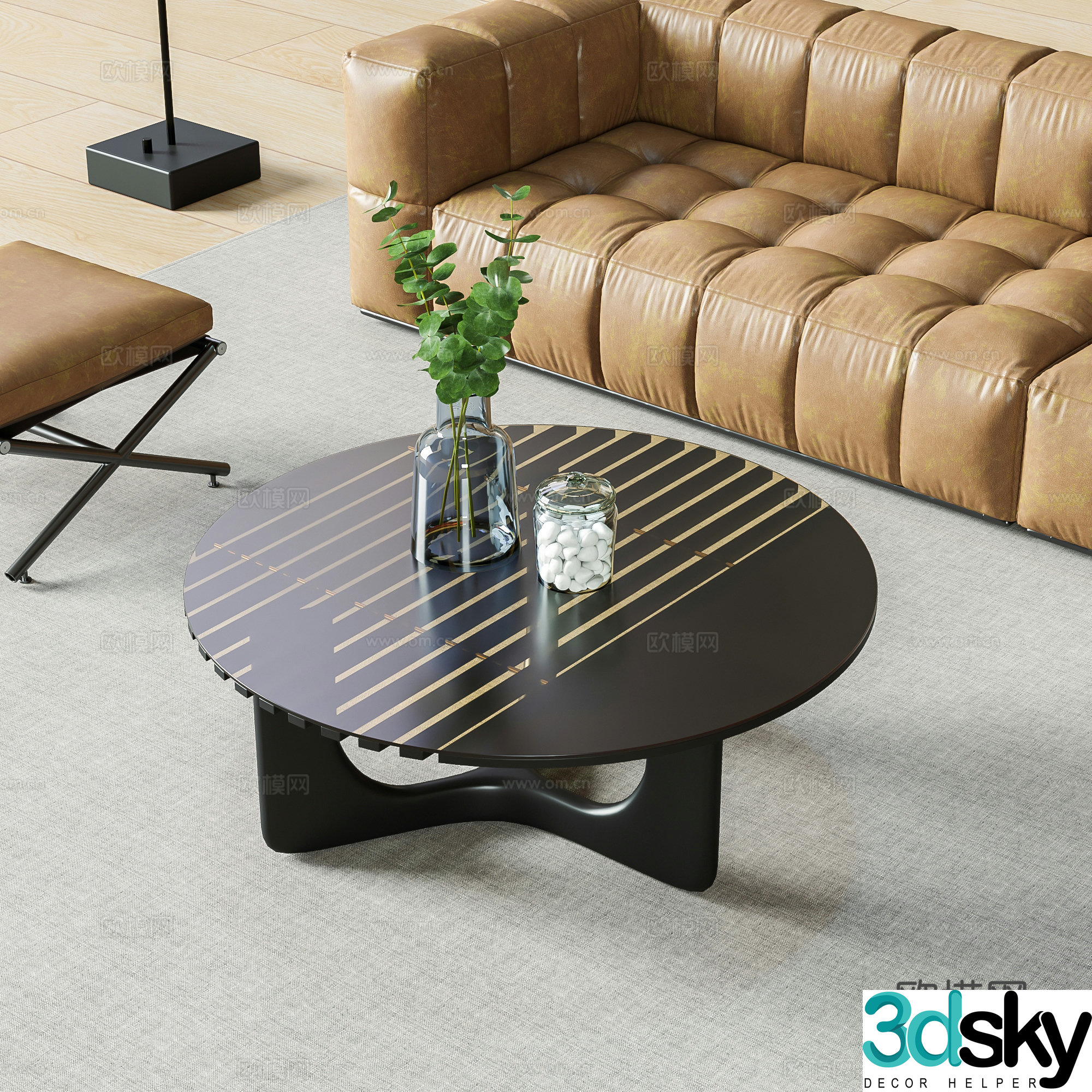 Modern retro coffee table 3D model