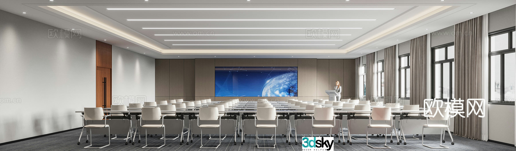 Modern conference room 3D model