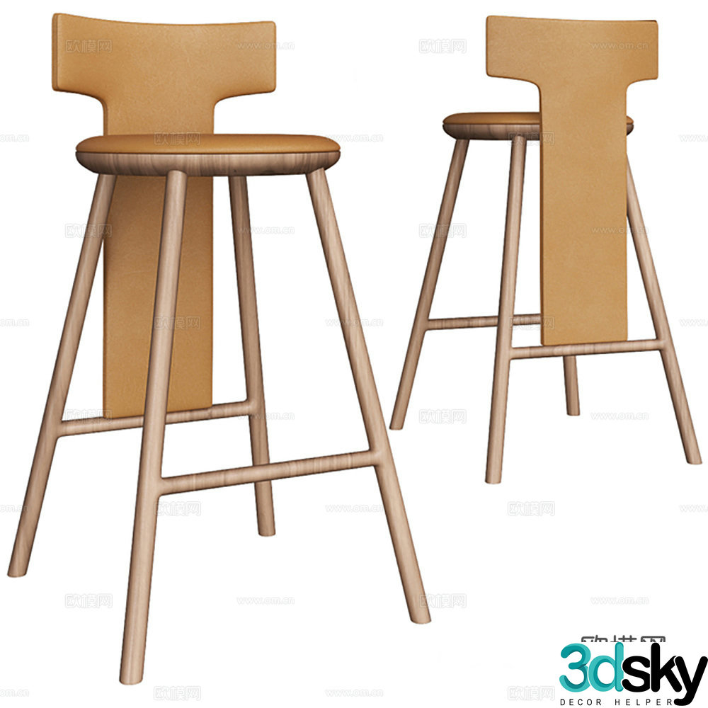 Modern bar stool bar stool 3d model