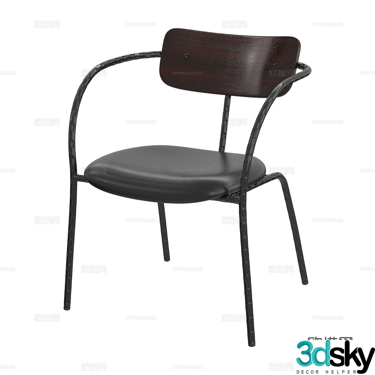 Modern chair dining chair 3d model