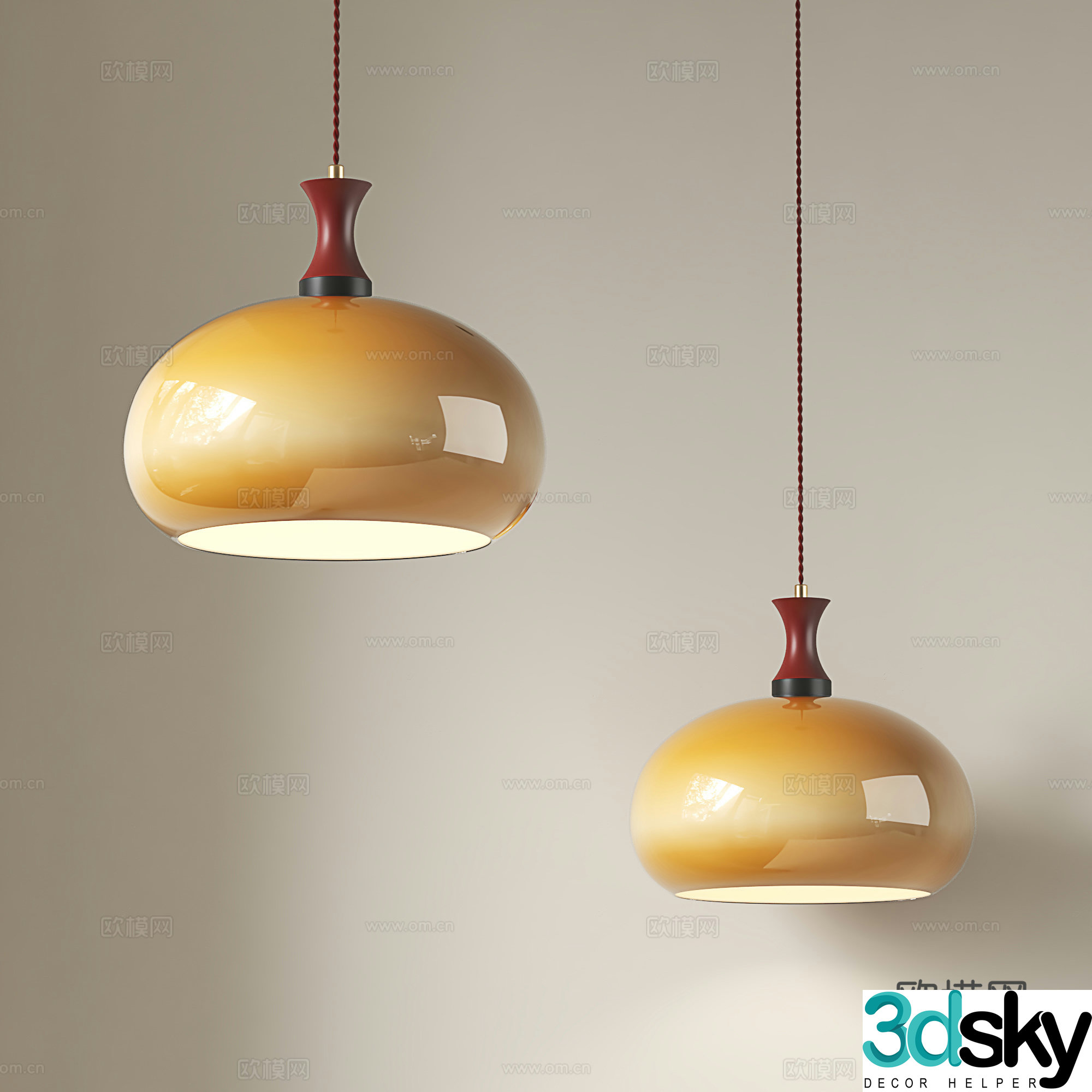 Middle-aged chandeliers Nanyang style chandeliers Restaurant chandeliers Bar chandeliers 3D model