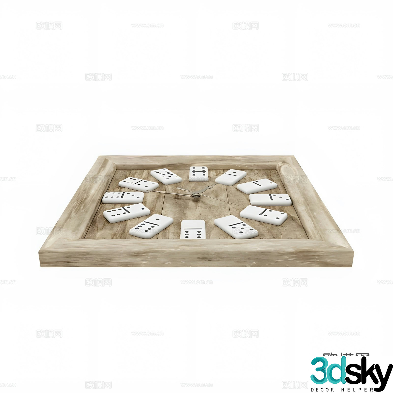 Domino Wall Clock 3D Model