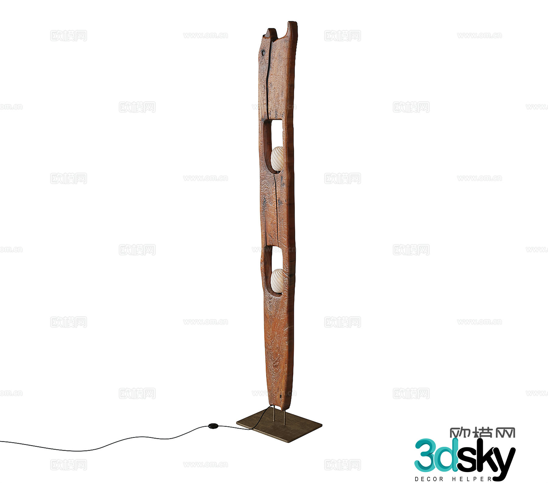 Middle-aged floor lamp Art lamp 3d model