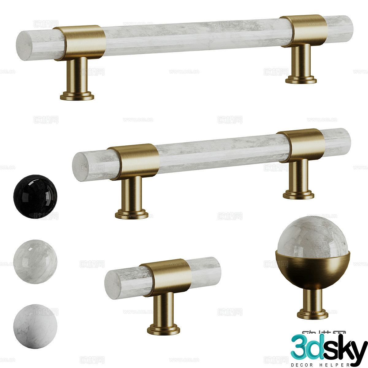 Door handle handle 3d model