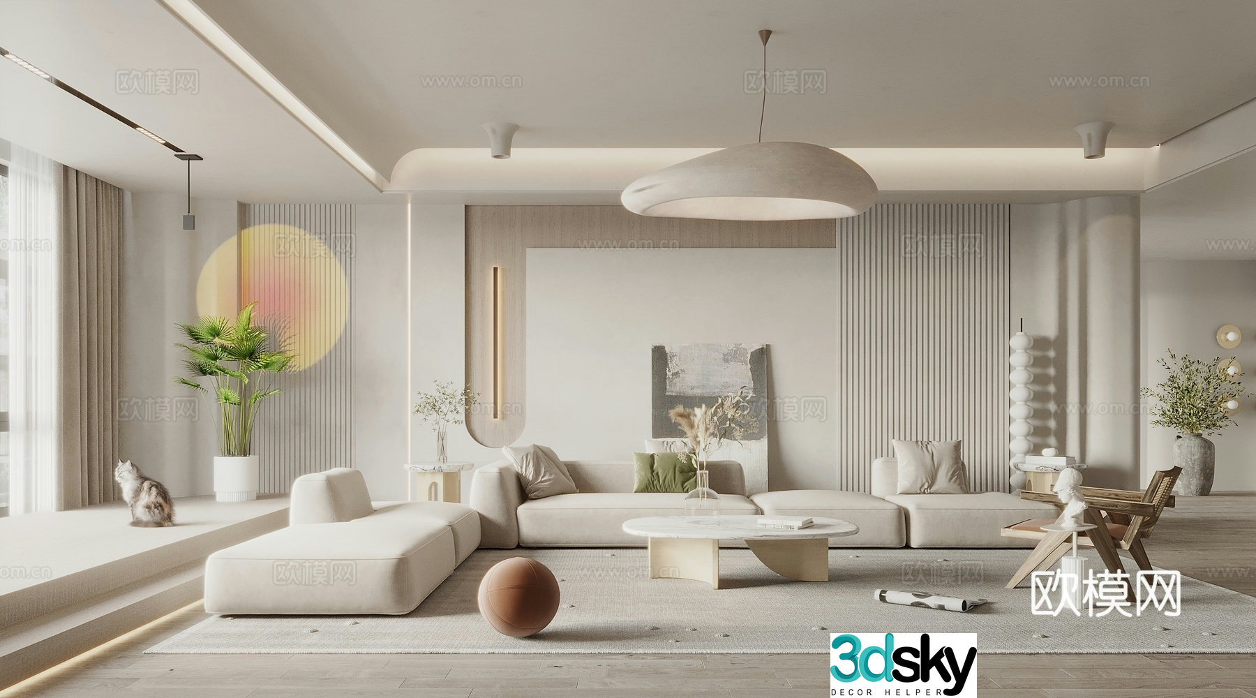 Modern living room 3d model