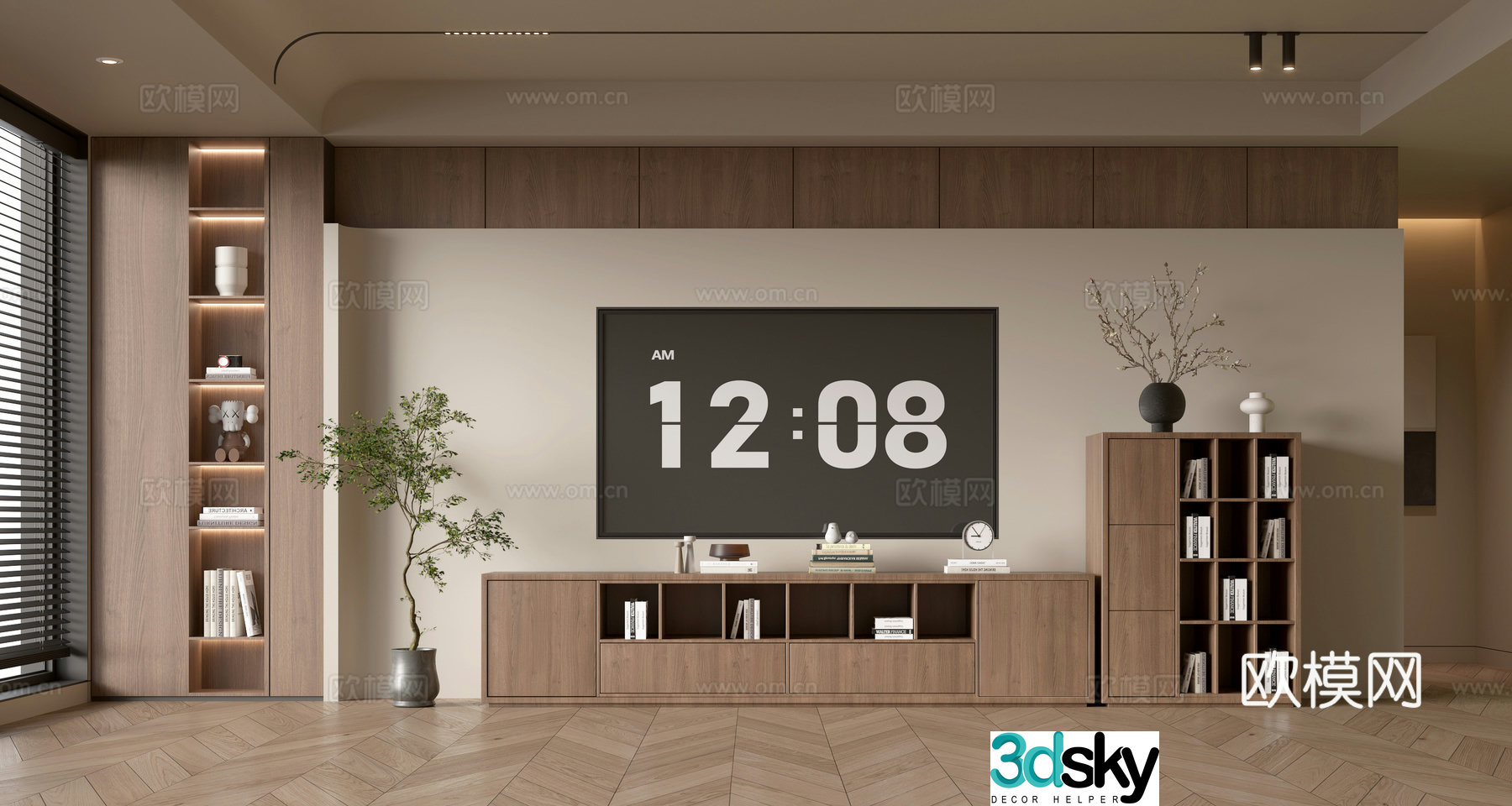 Wasabi TV background wall 3d model