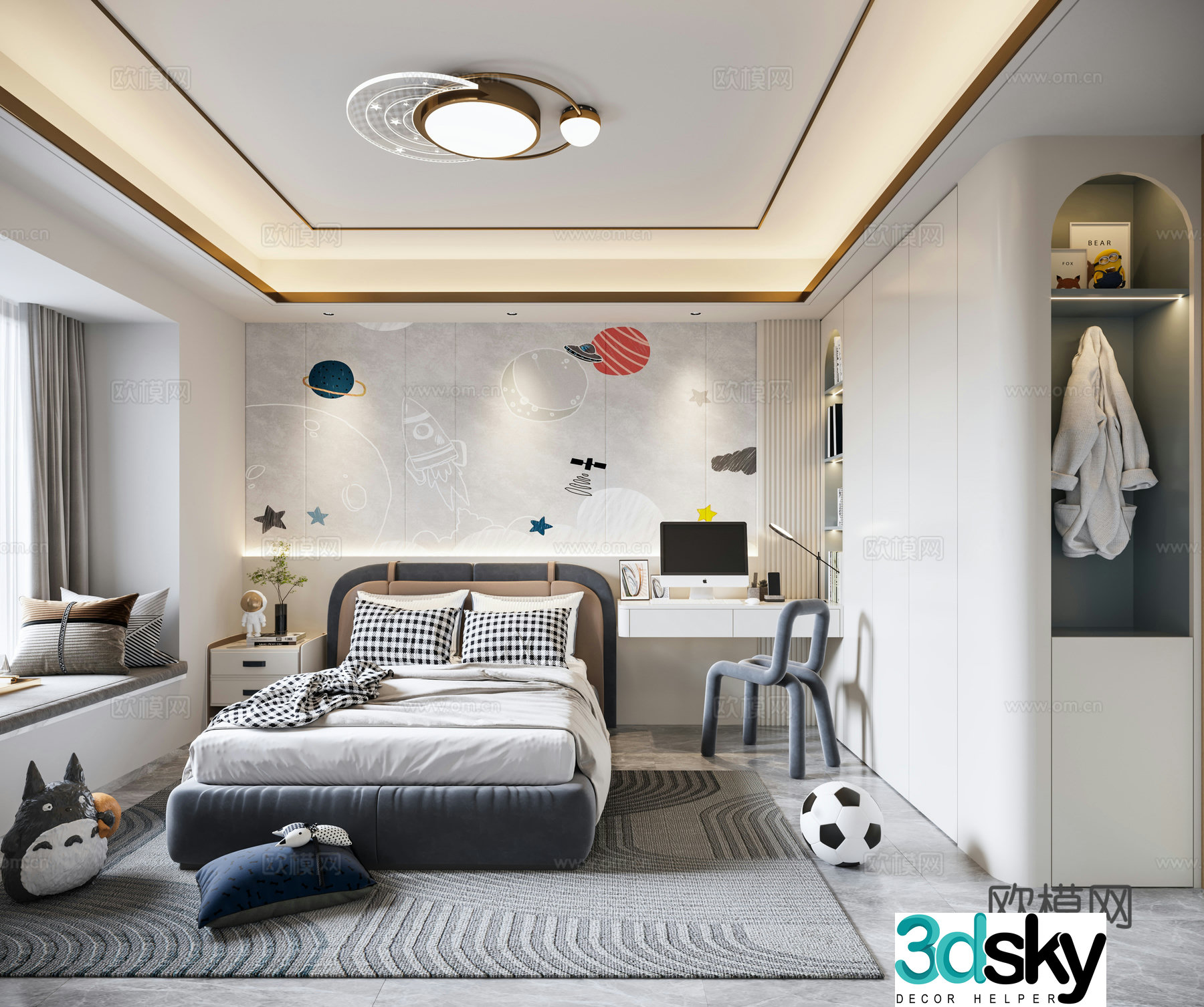 Modern children’s room children’s room 3d model