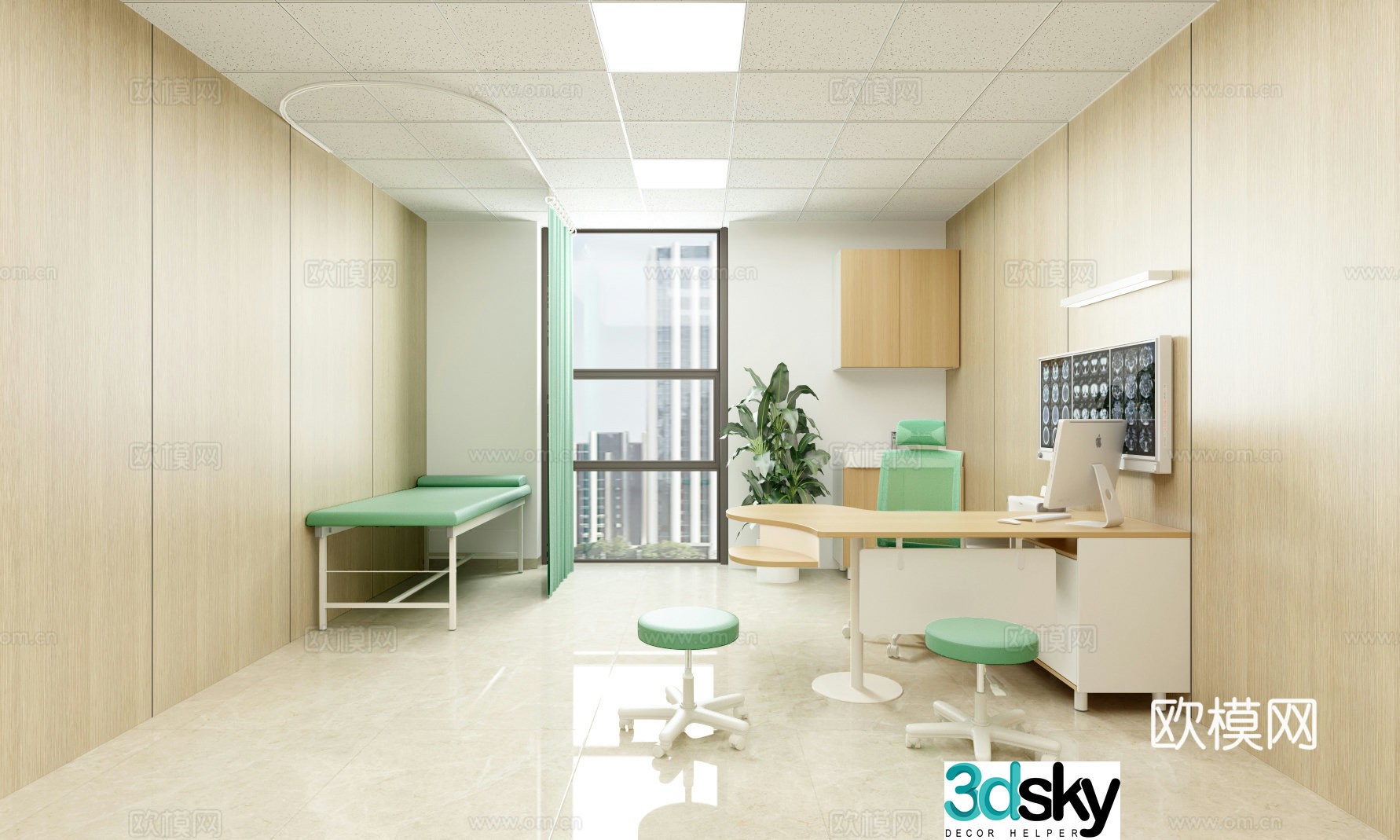 Modern clinic 3d model