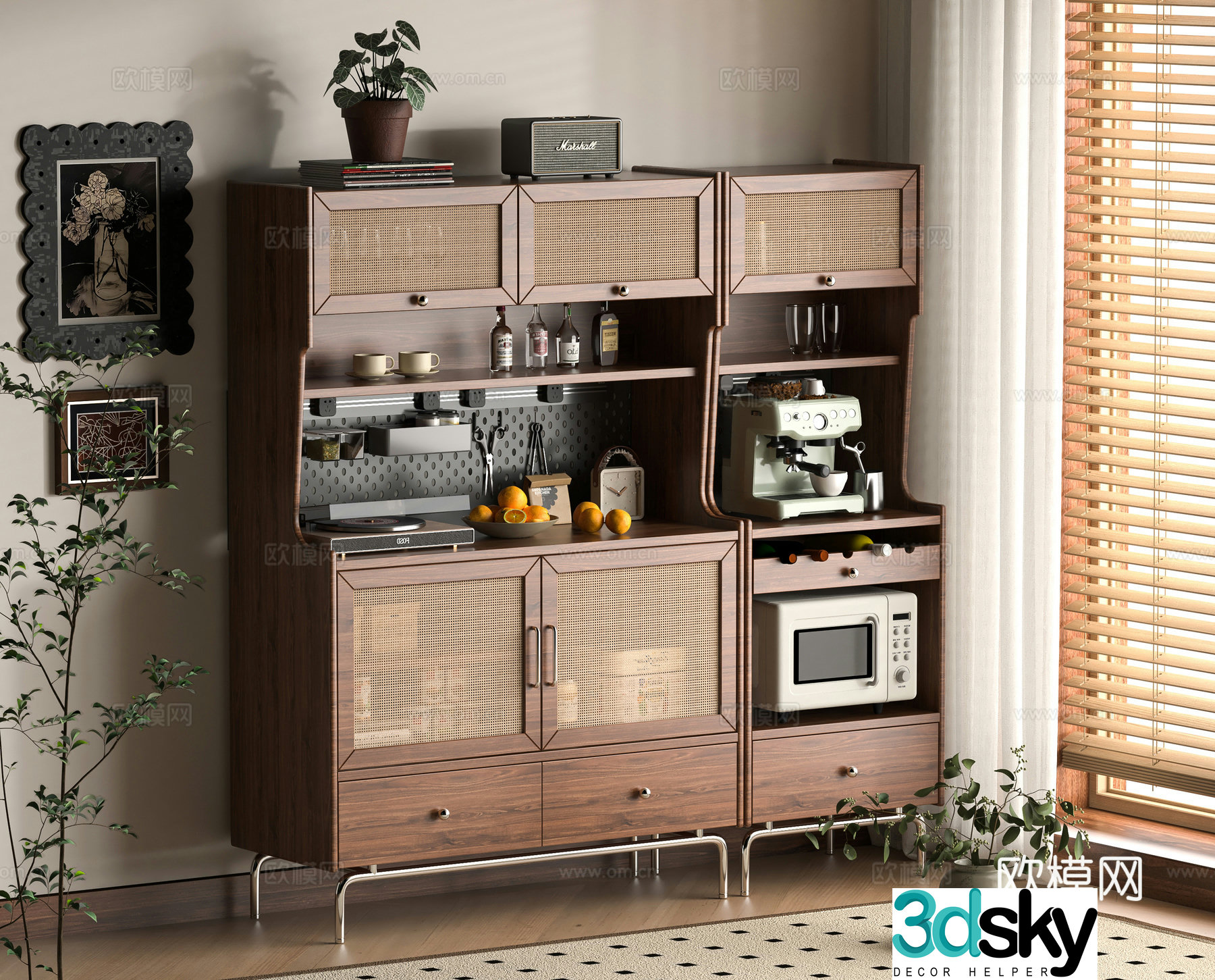 Middle-aged sideboard 3D model