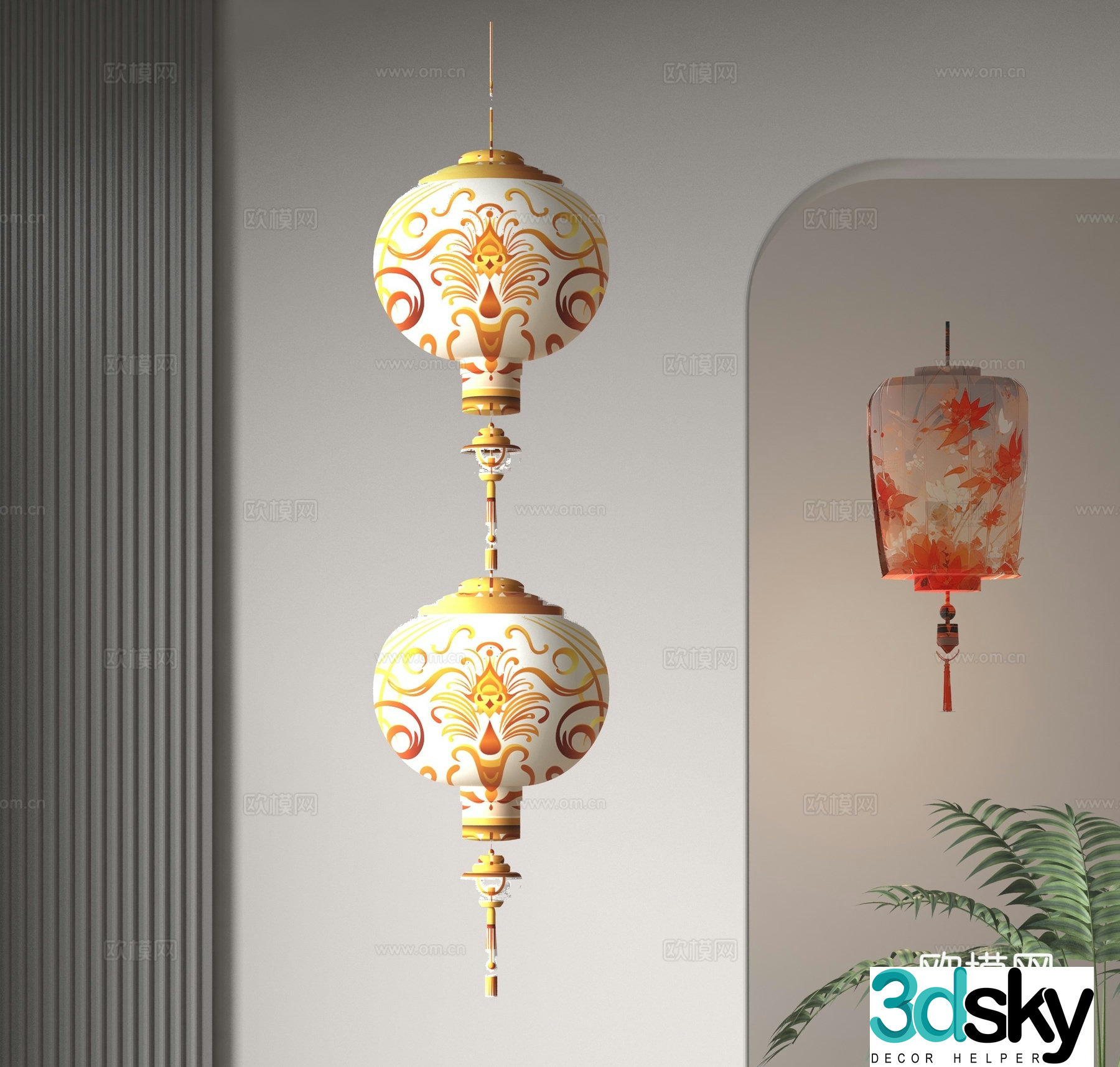 Chinese lantern 3d model