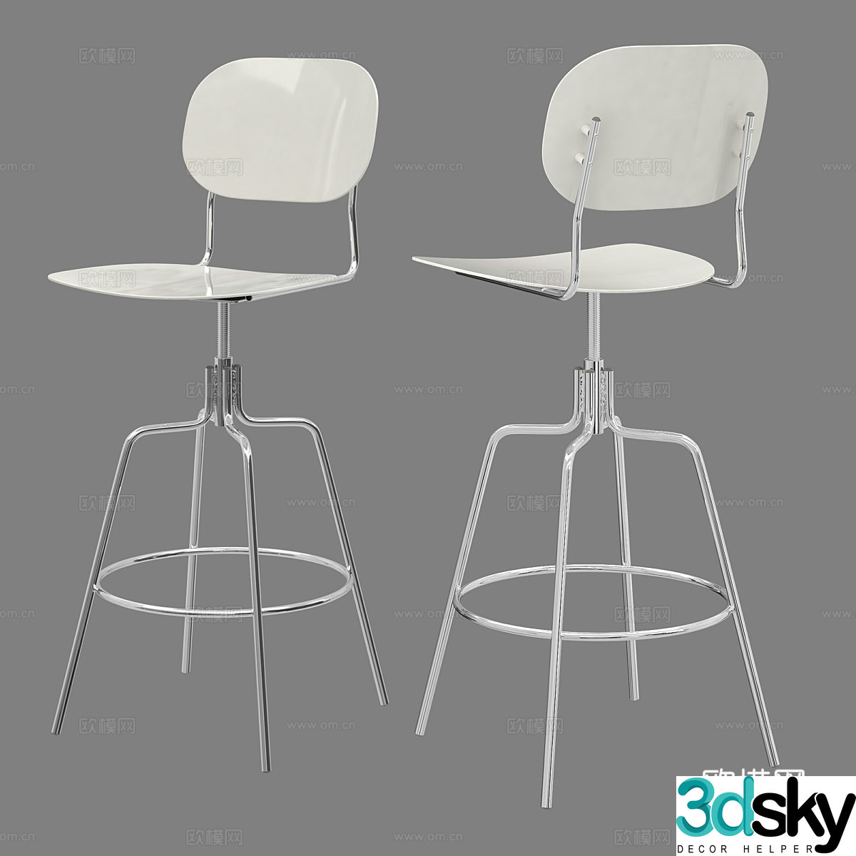 Modern bar stool bar stool high stool 3d model