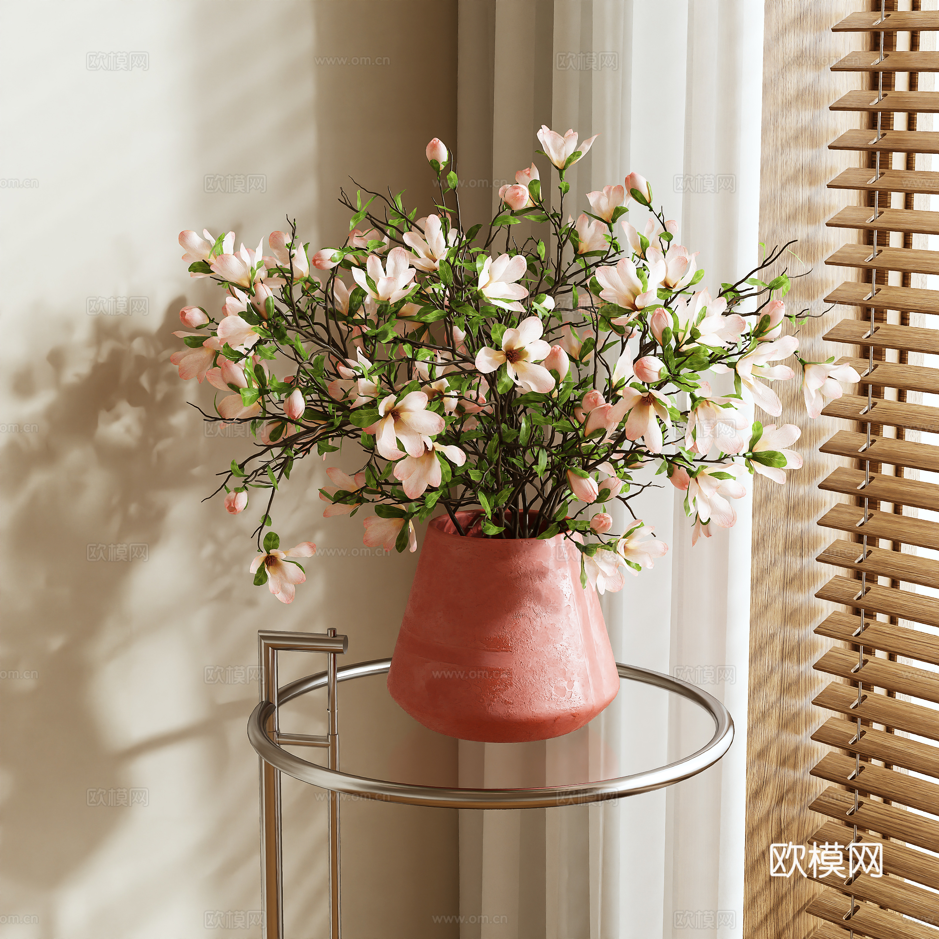 Vase Flower Art Flower Arrangement 3D Model