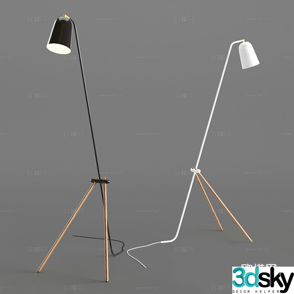 Modern floor lamp lighting 3d model
