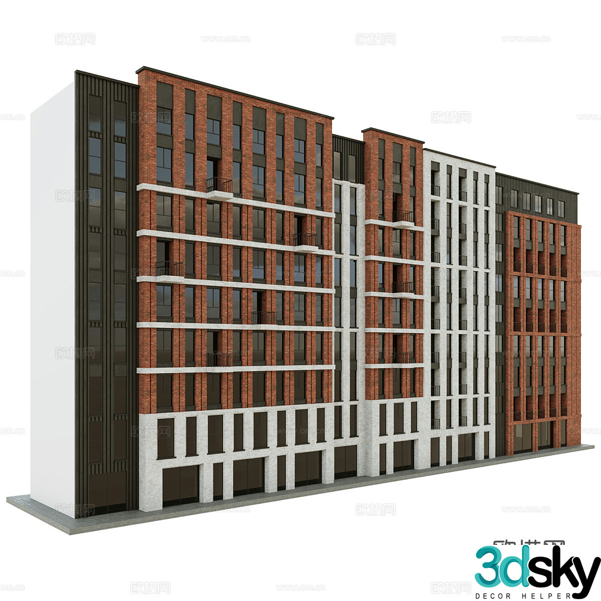 Hospital architecture 3D model