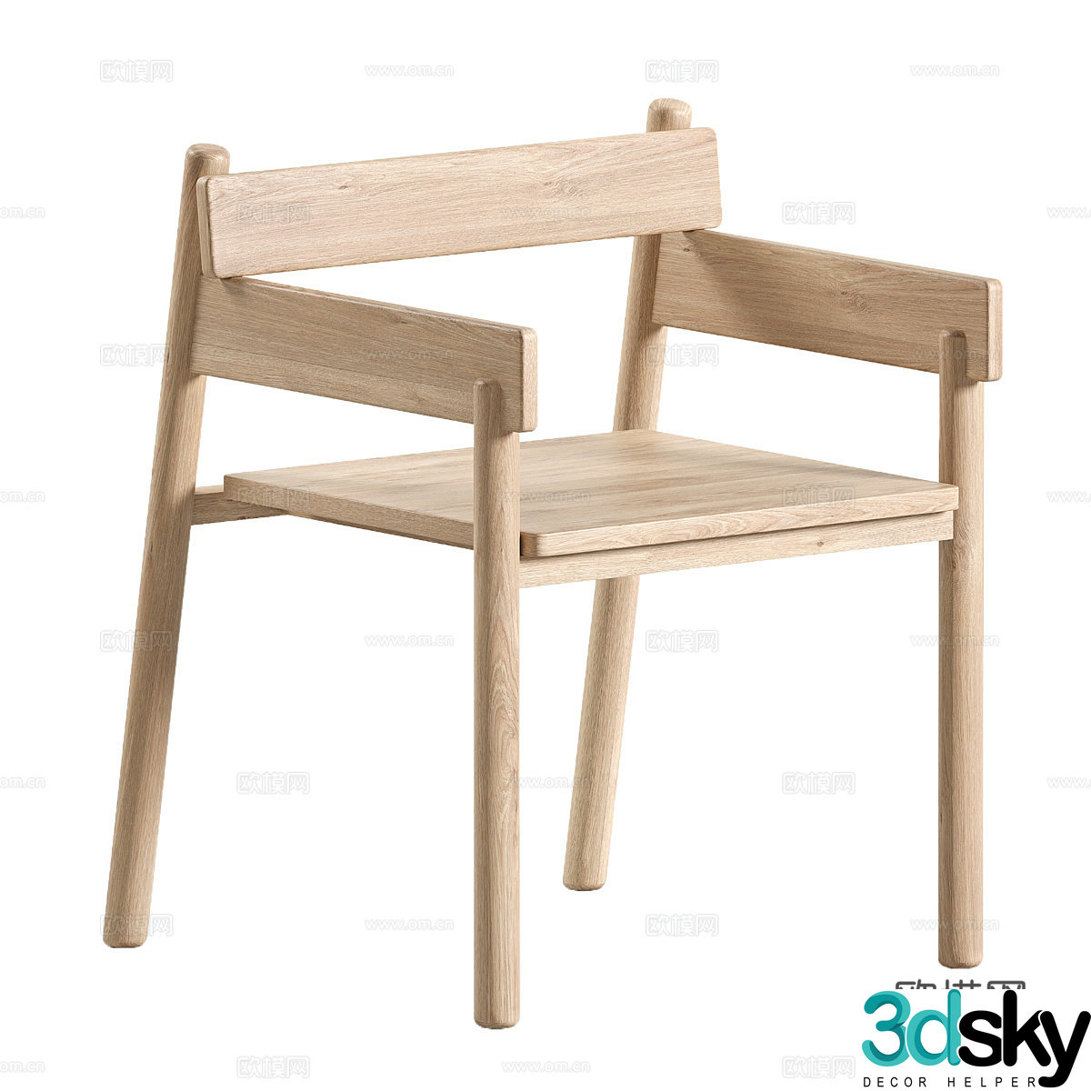 Nordic chair single chair 3d model
