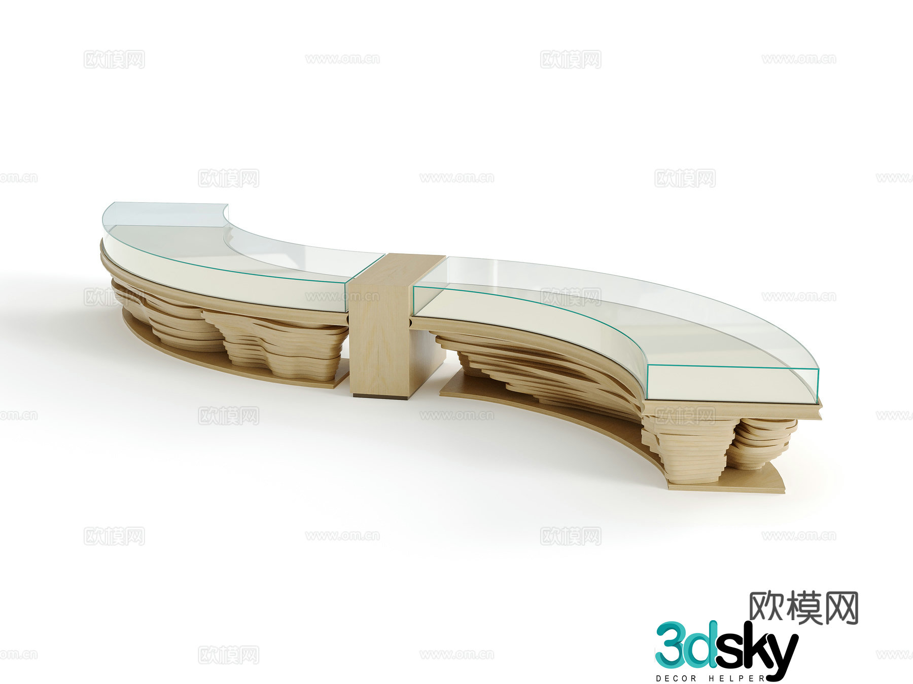 Jewelry Counter Jewelry Display Cabinet 3D Model