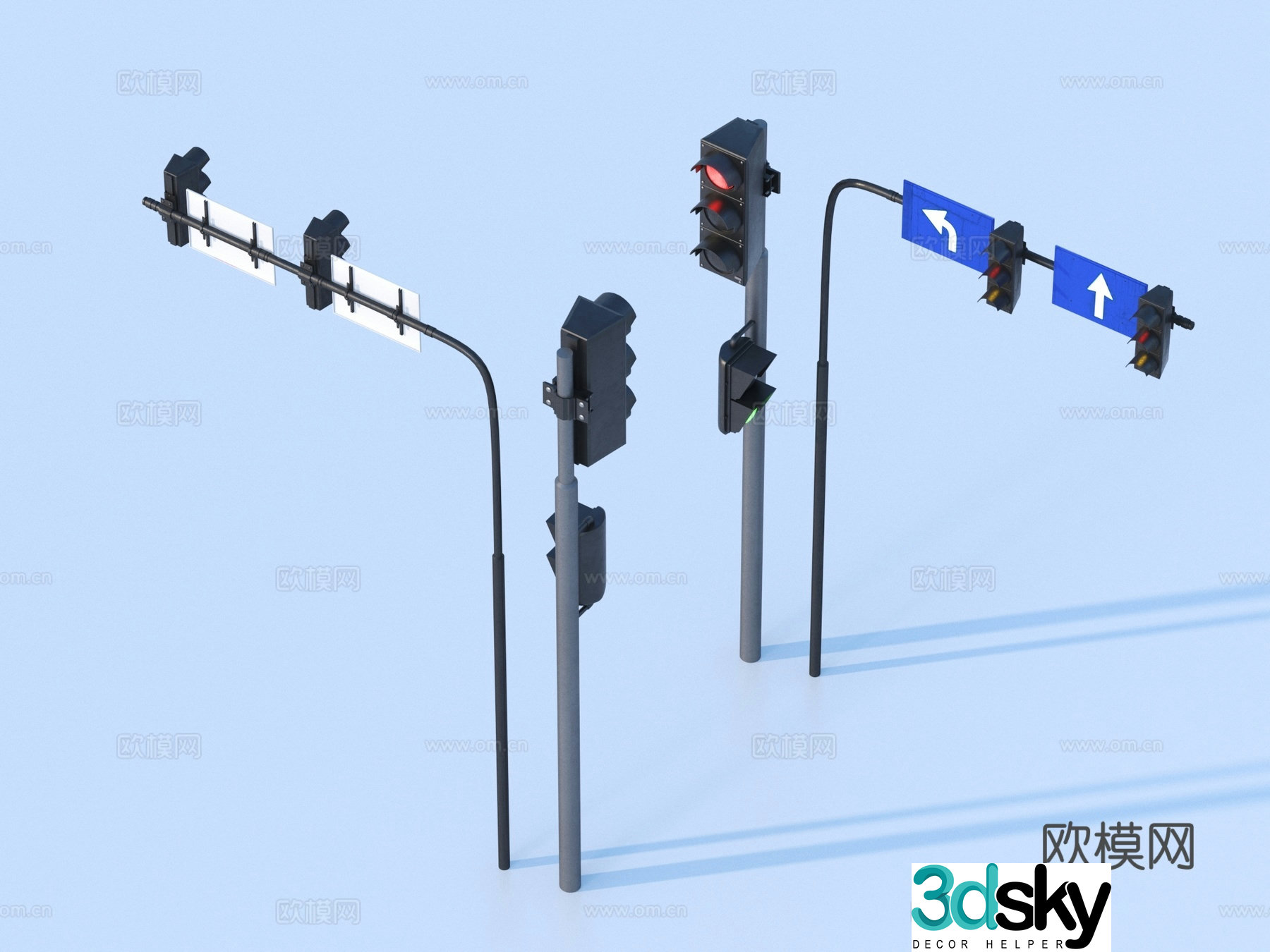 Traffic light Traffic light Indicator light 3d model