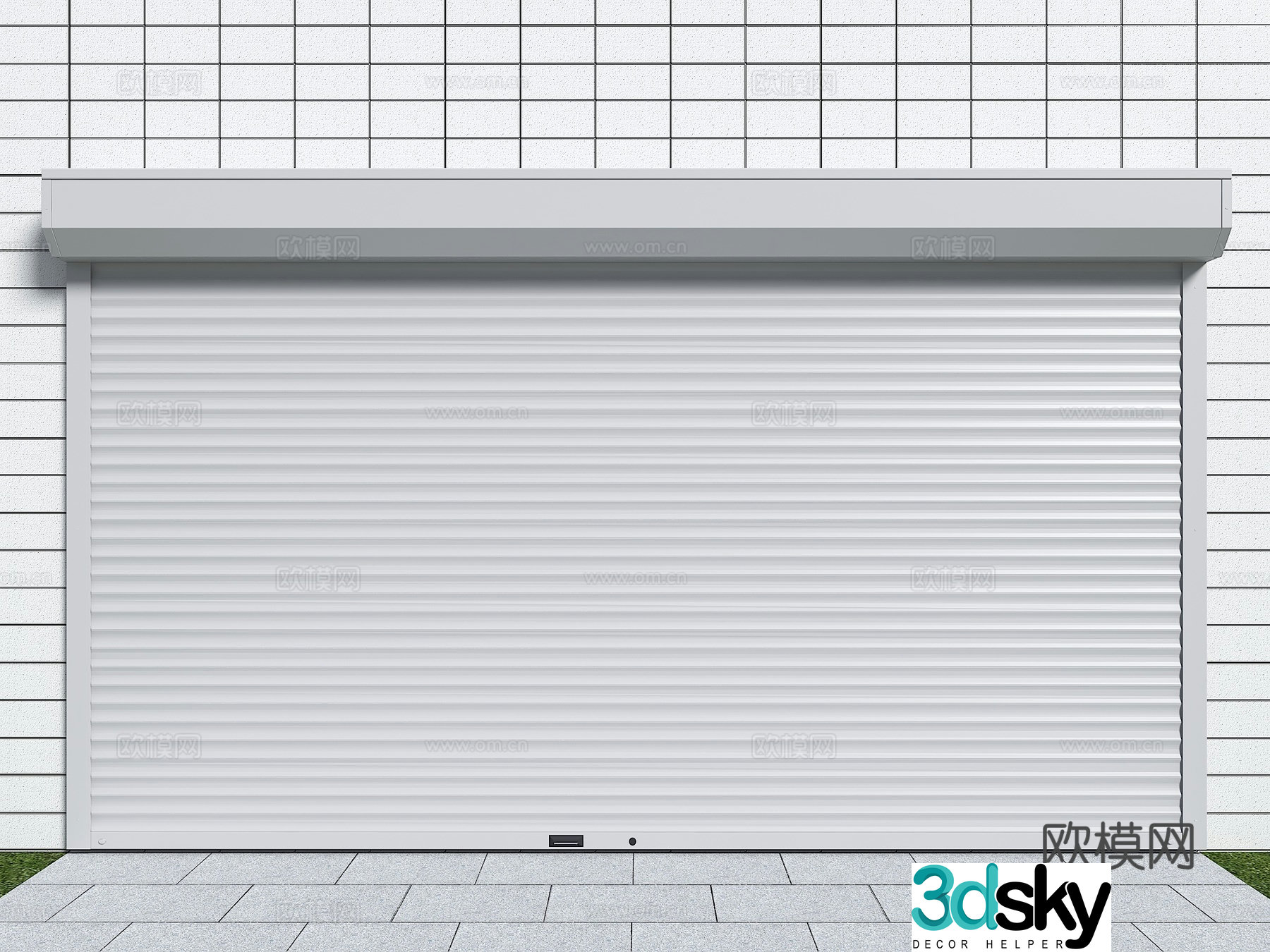 Modern roller shutter door Rolling gate Garage door Factory warehouse door 3D model
