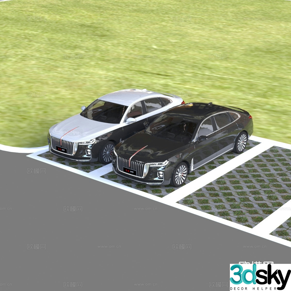 Hongqi Automobile Oil Car Automobile Domestic Automobile Automobile 3D Model