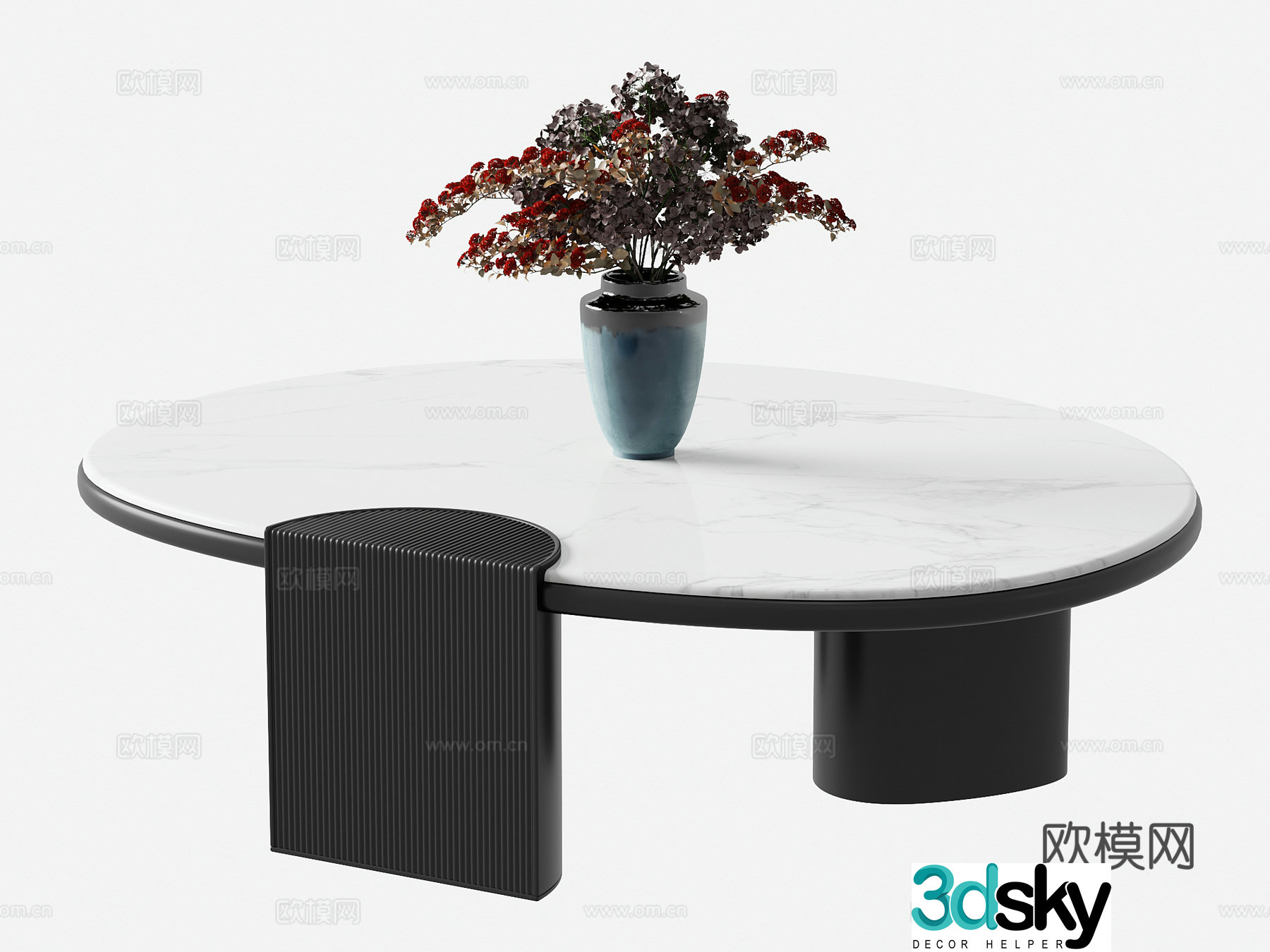 Modern marble coffee table 3d model