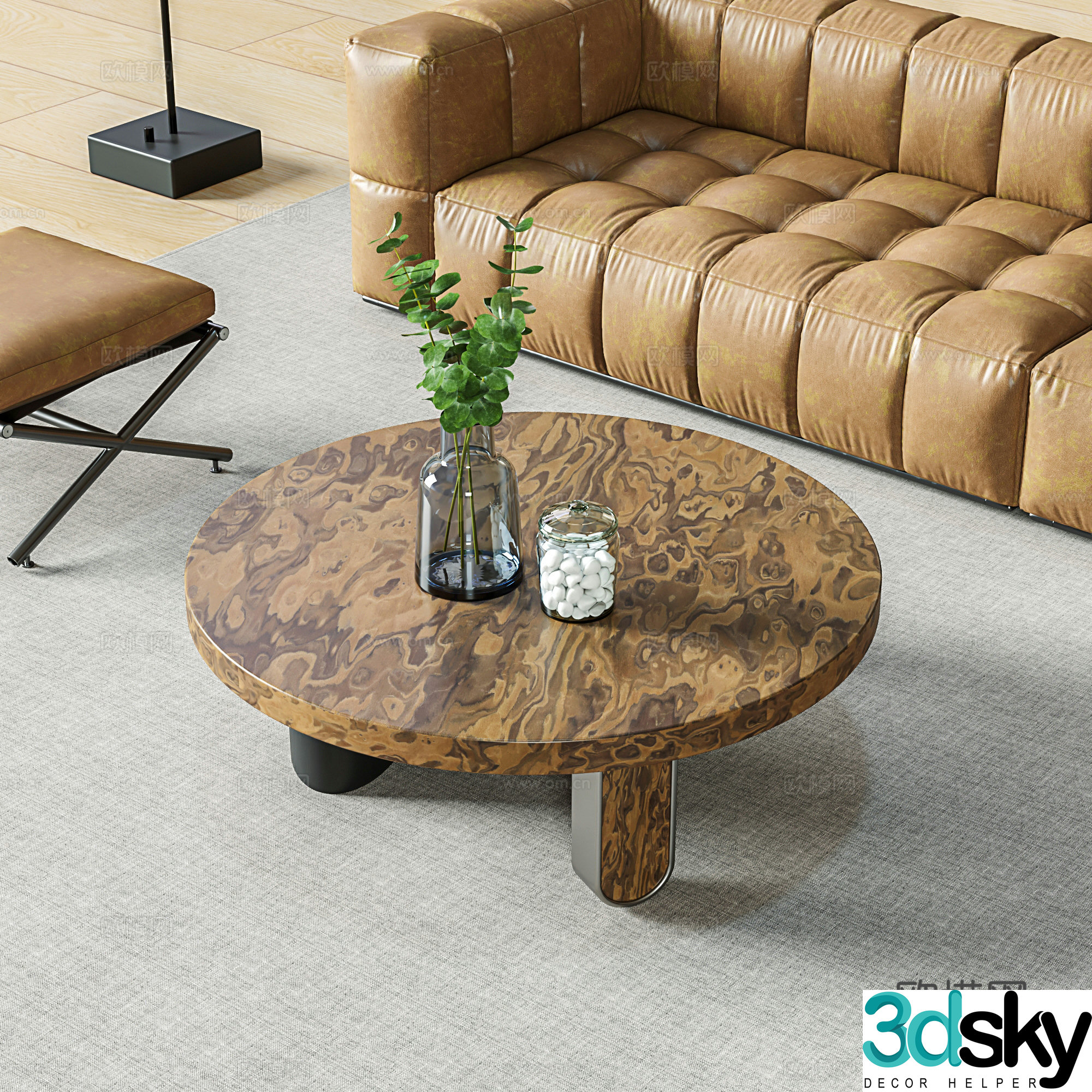 Wabi Vintage Coffee Table 3D Model