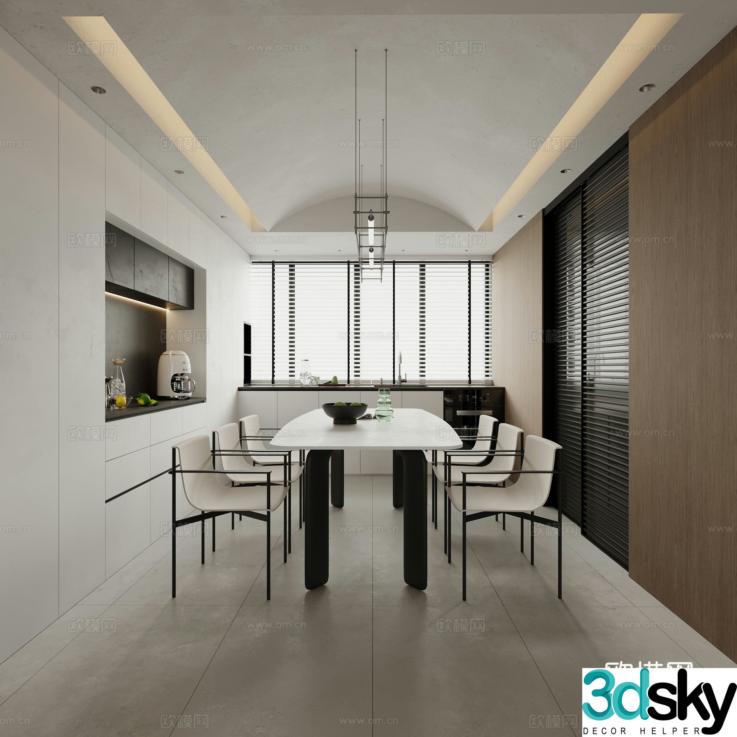 Modern restaurant 3d model