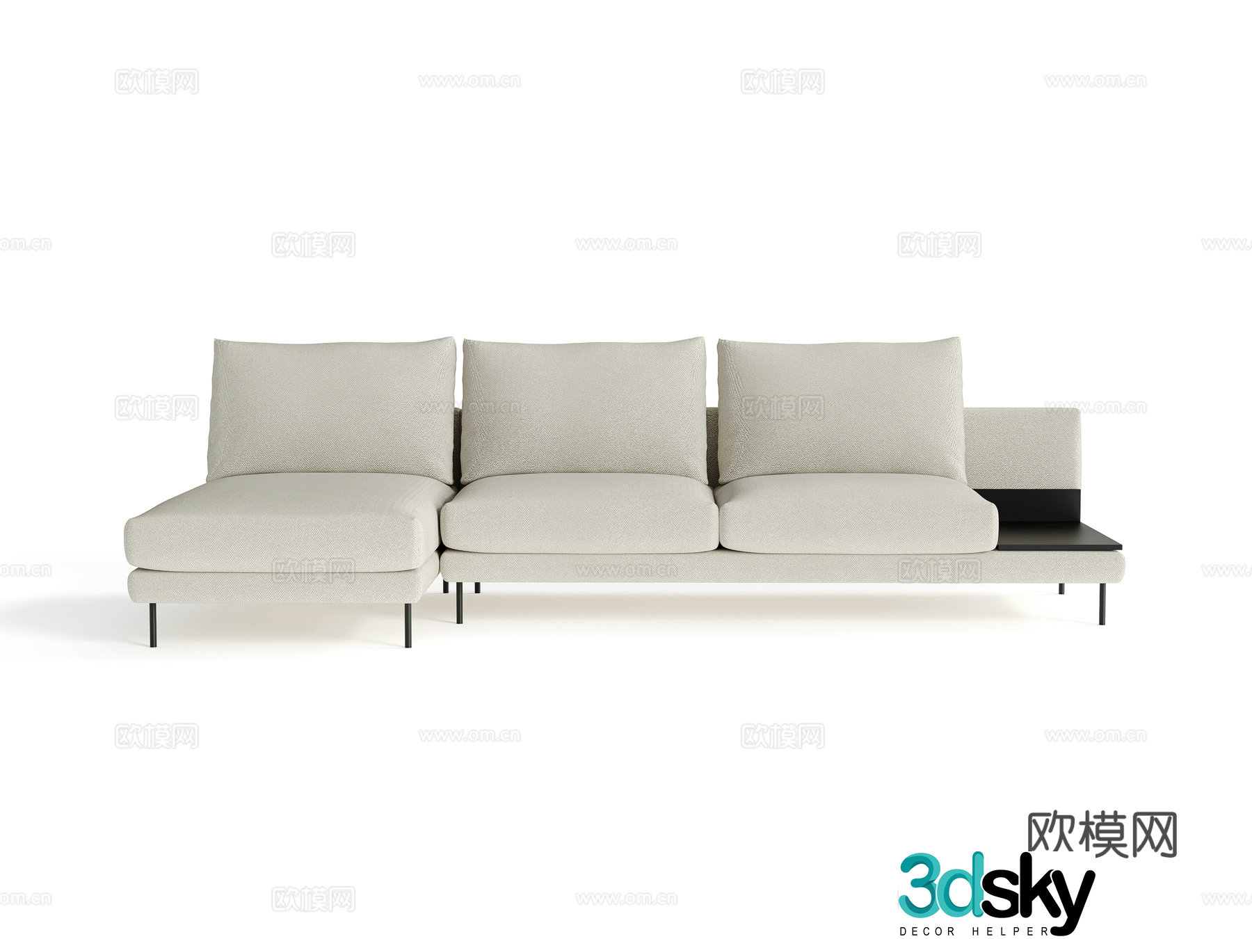 Modern multi-person sofa corner sofa 3d model
