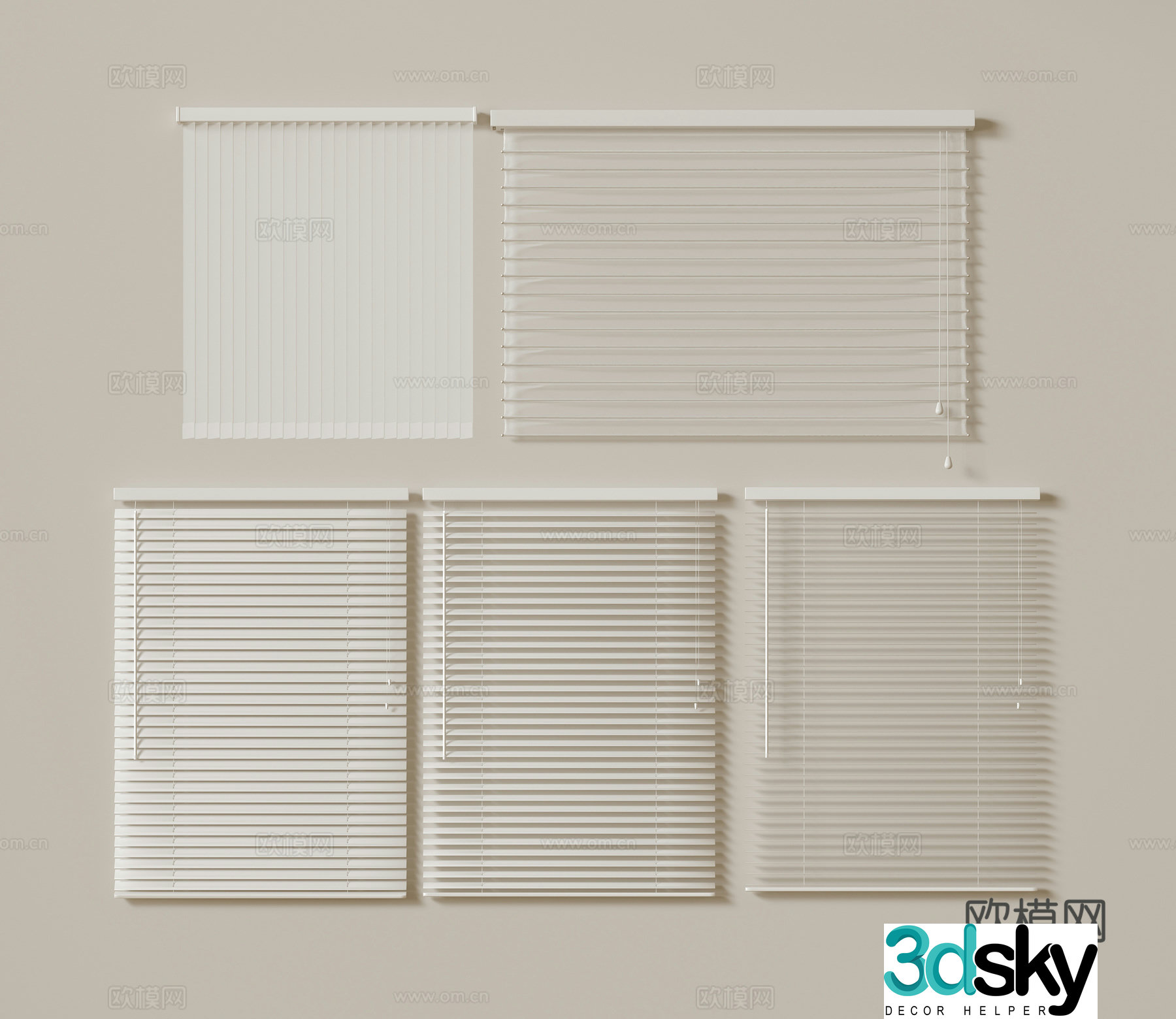 Modern Bloss Curtain Shangri -Lalau Dream Curtain Roman Curtain 3D Model