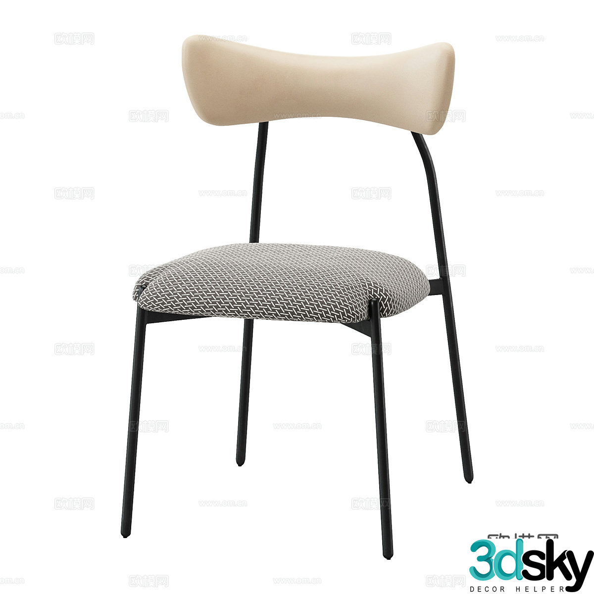 Modern chair single chair 3d model
