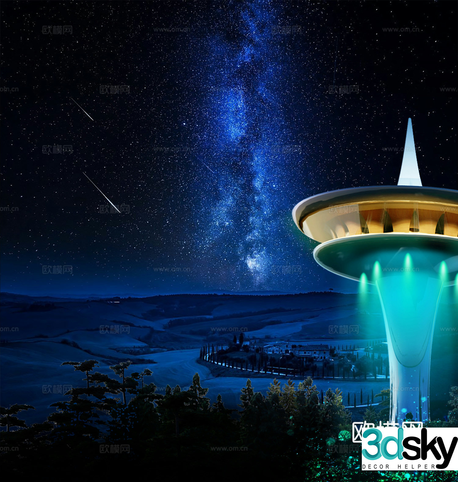 Future Science and Technology Library Observation Tower Observation Tower Land 3D Model