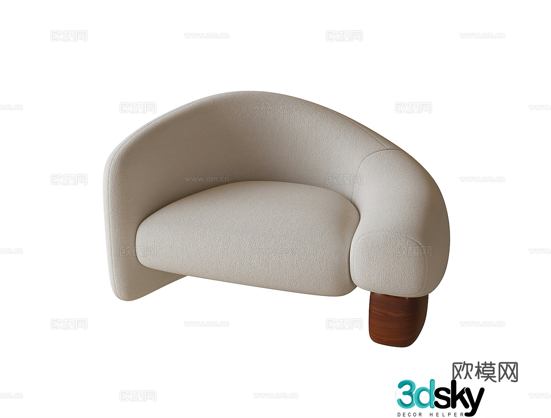 Modern sofa chair leisure chair 3d model