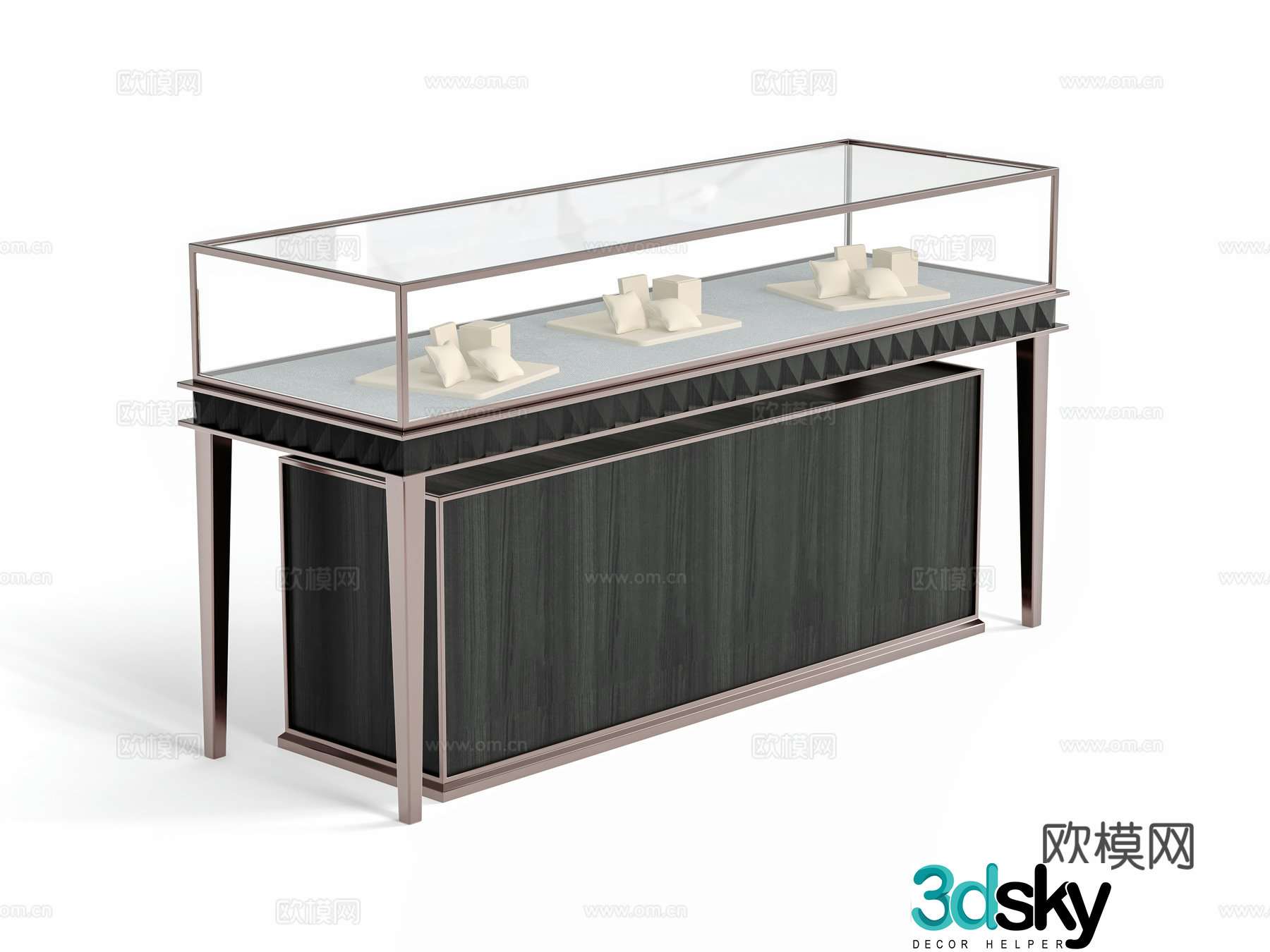 Jewelry counter Jewelry display cabinet Jewelry props 3D model