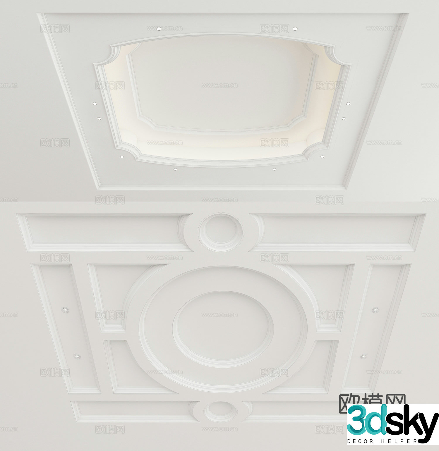 European style ceiling 3d model