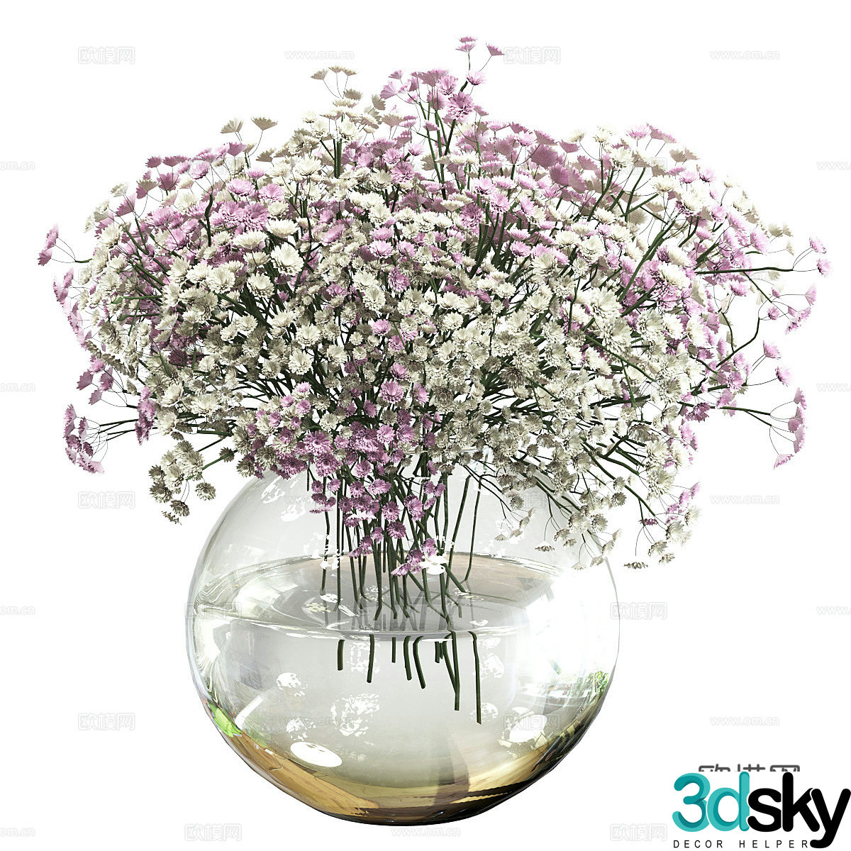 Vase Flower Art Flower Arrangement 3D Model