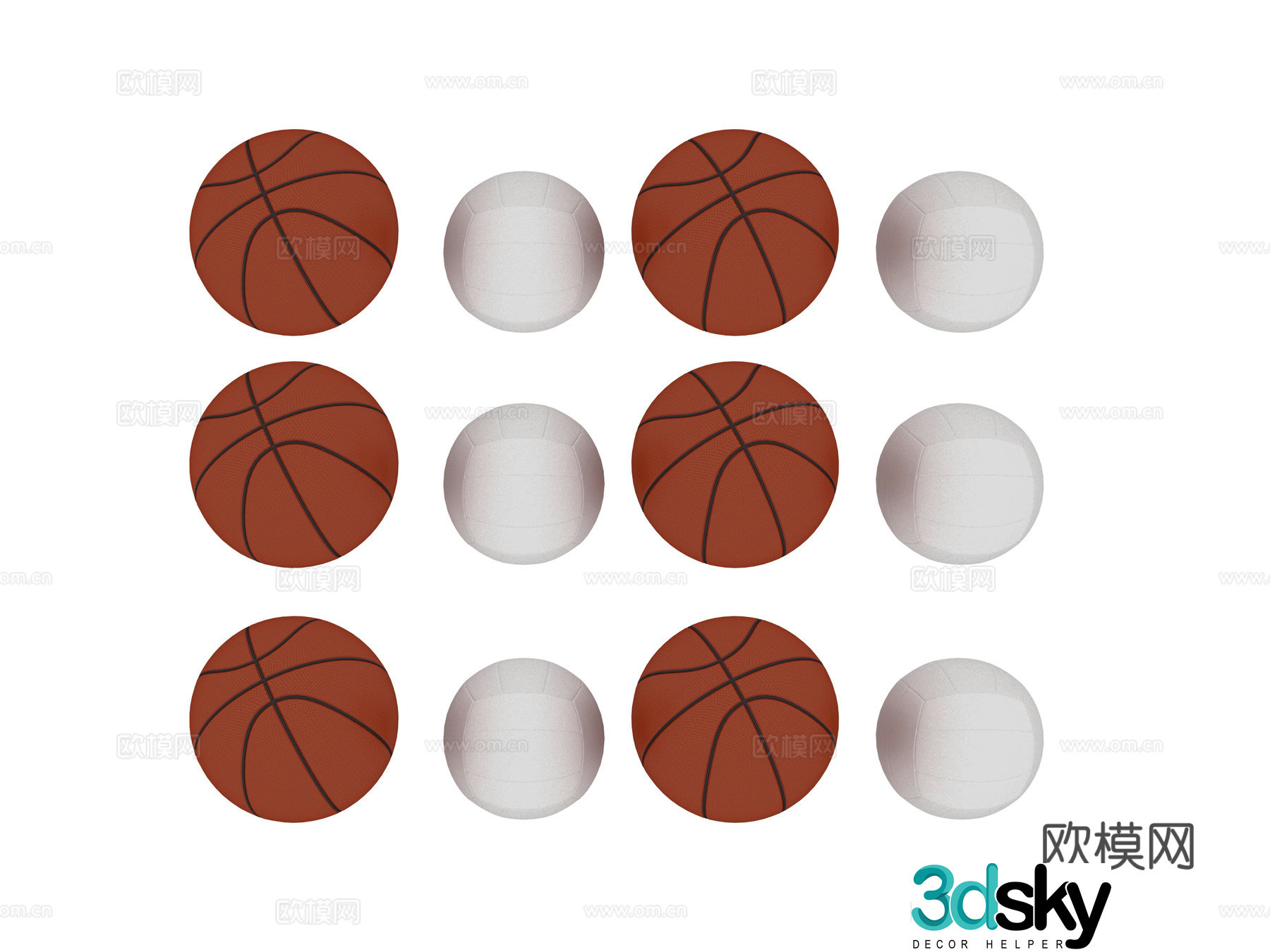 Sports Goods Basketball 3d Model
