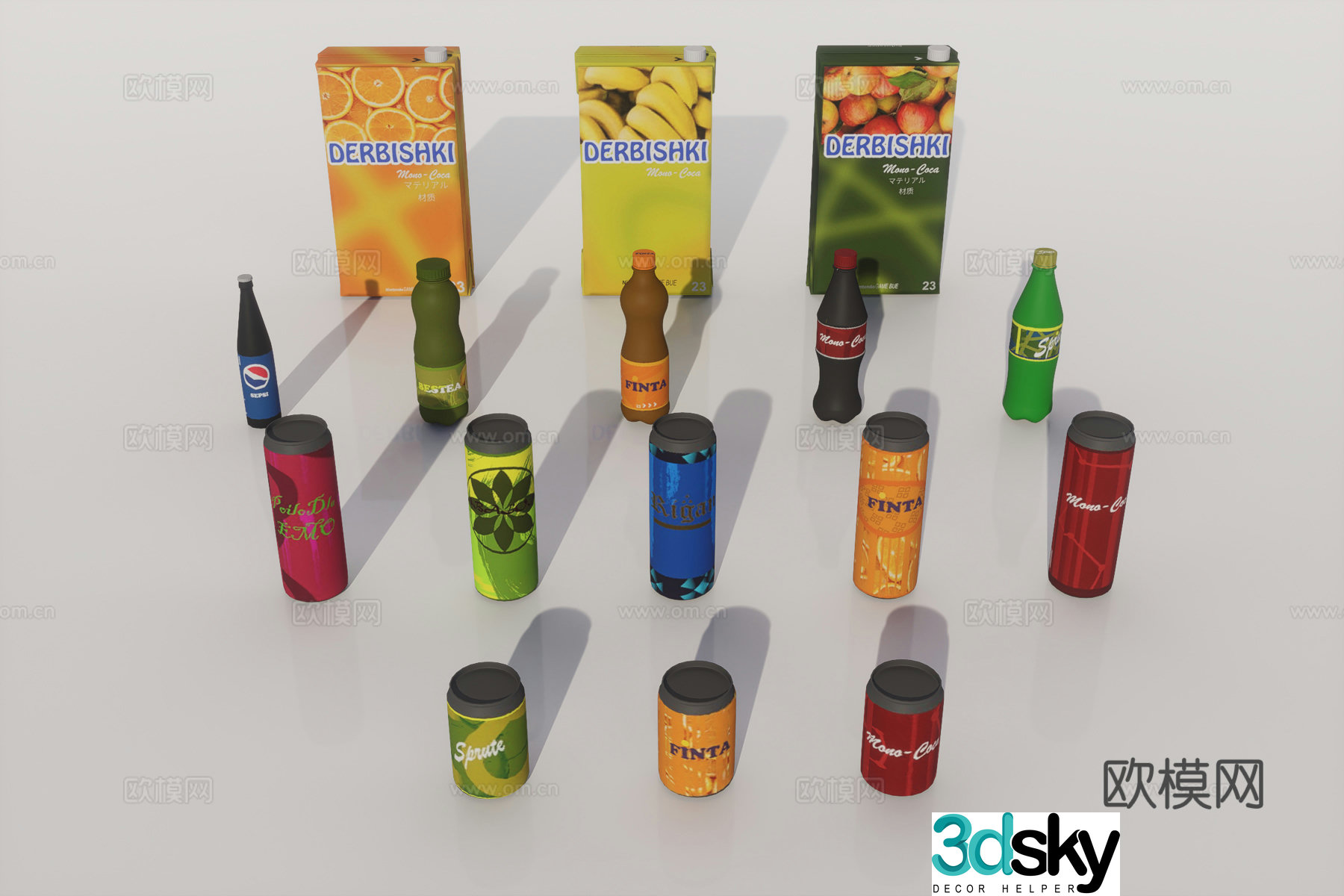3D model of soda beverage