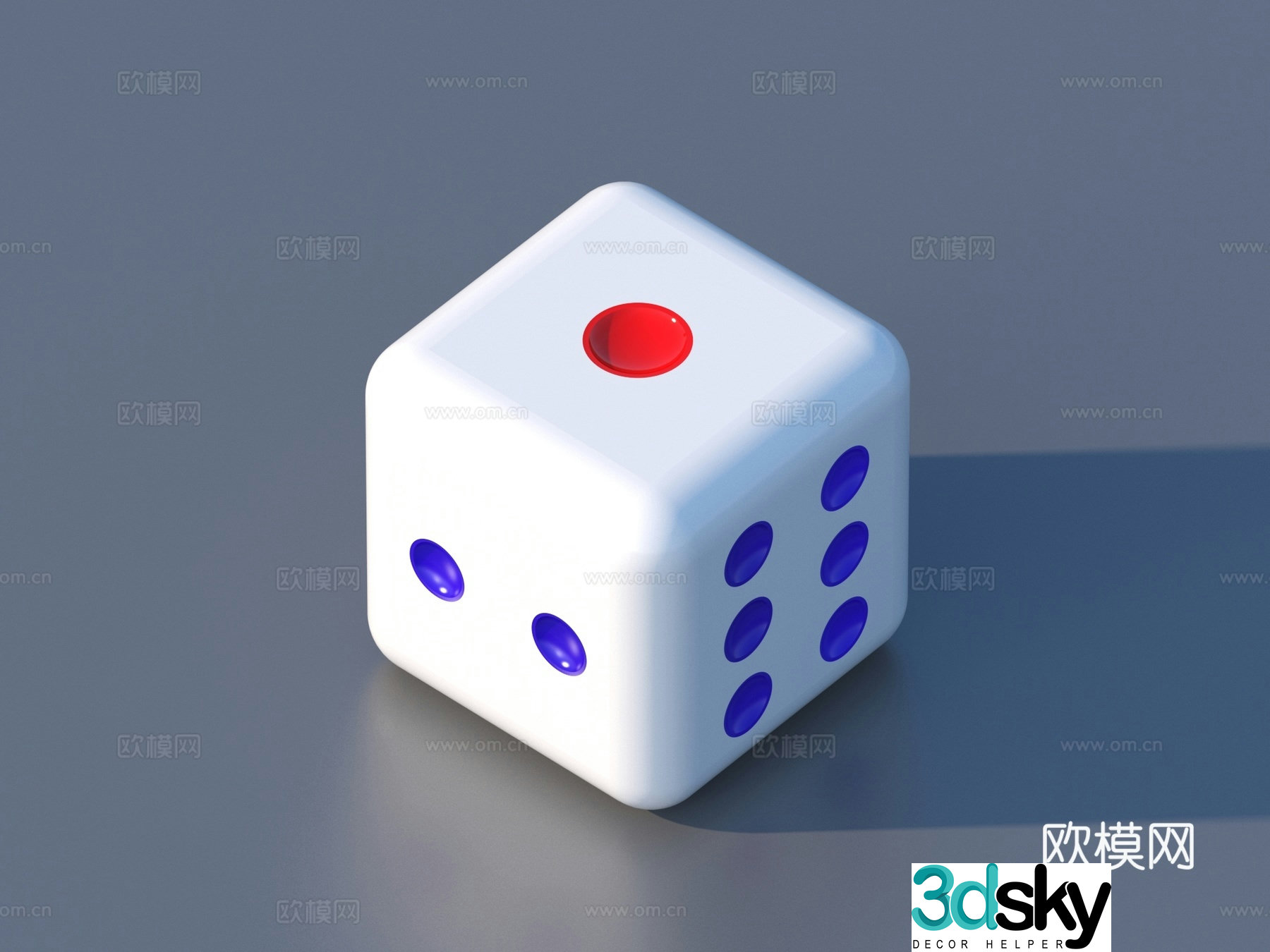 Dice Color Sieve Game Dice 3D Model