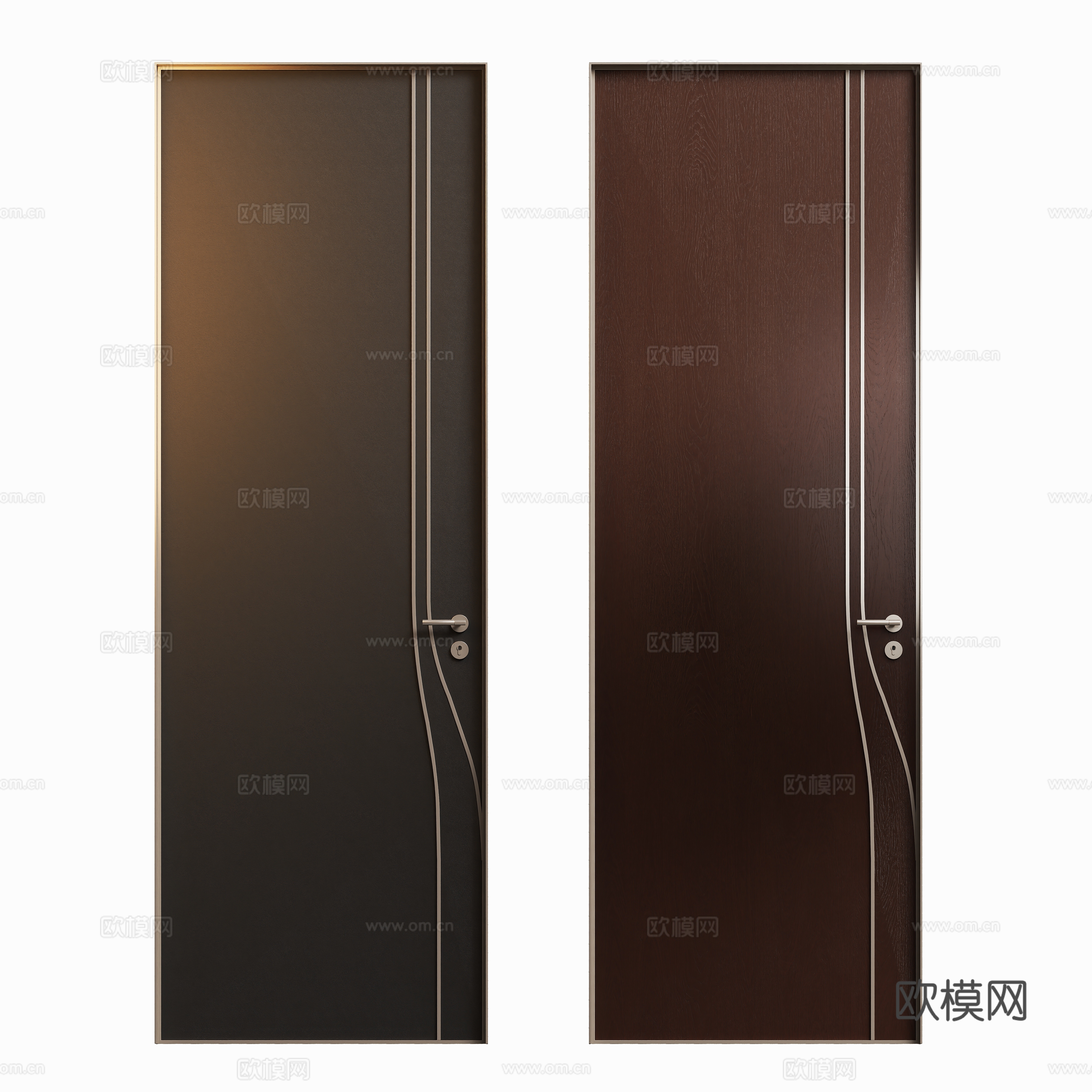 Modern swing door Single door 3D model