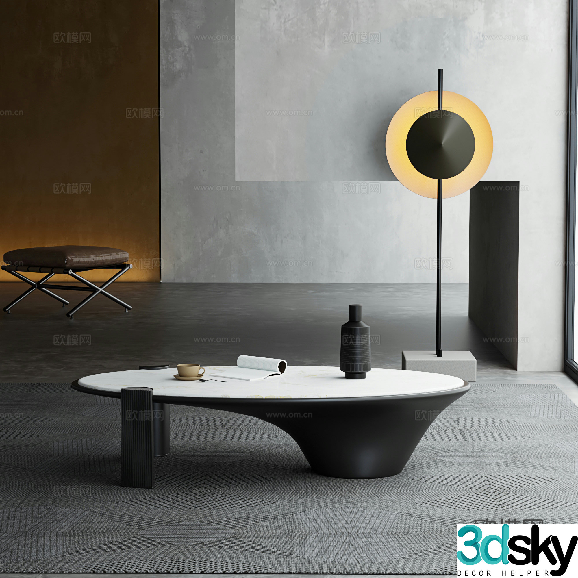 Modern coffee table 3d model