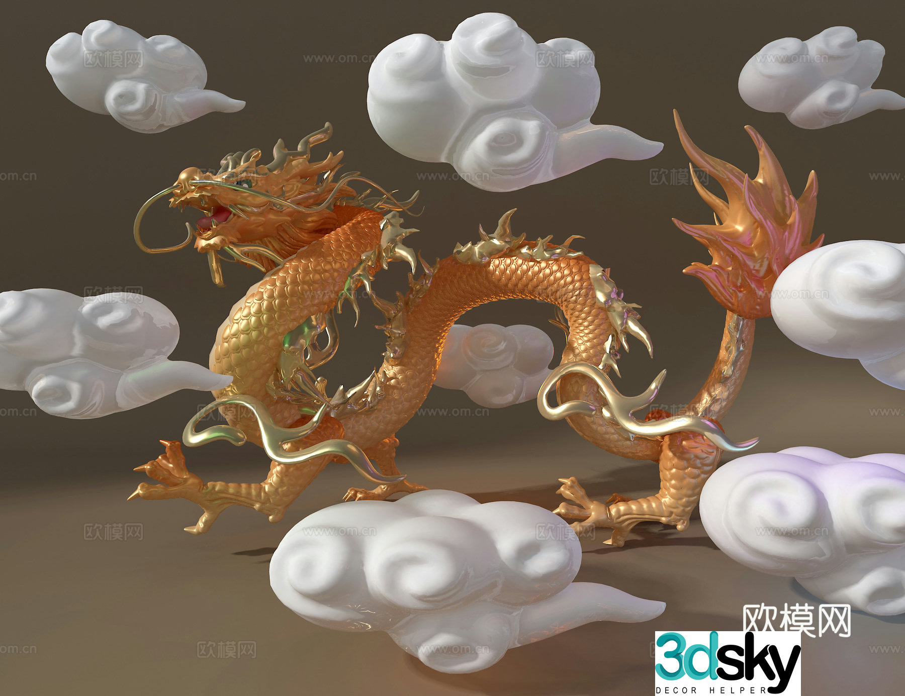 Dragon sculpture 3d model